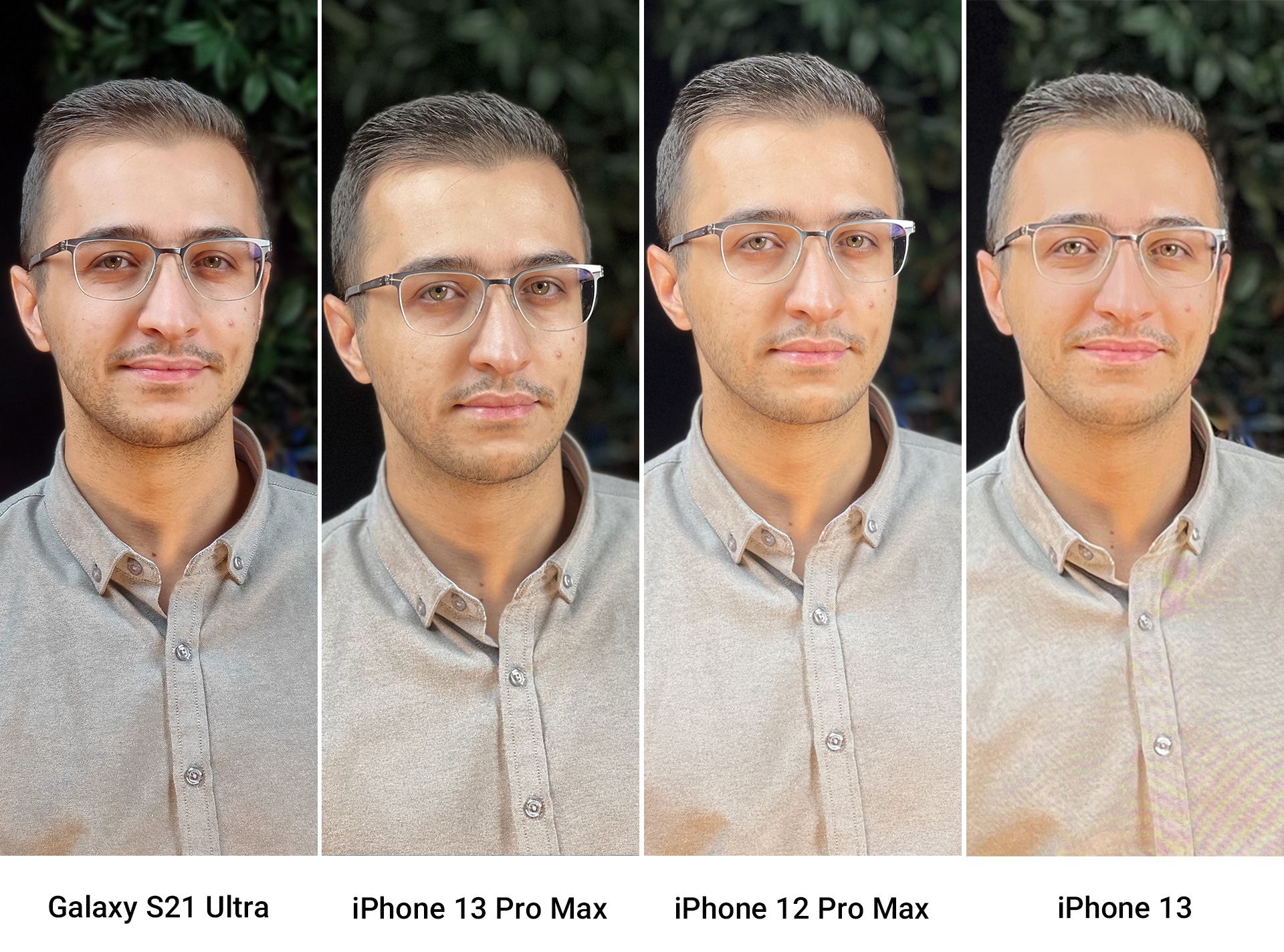 مقایسه عکاسی پرتره دوربین واید آیفون ۱۳، آیفون ۱۳ پرو مکس، آیفون ۱۲ پرو مکس و گلکسی s21 اولترا