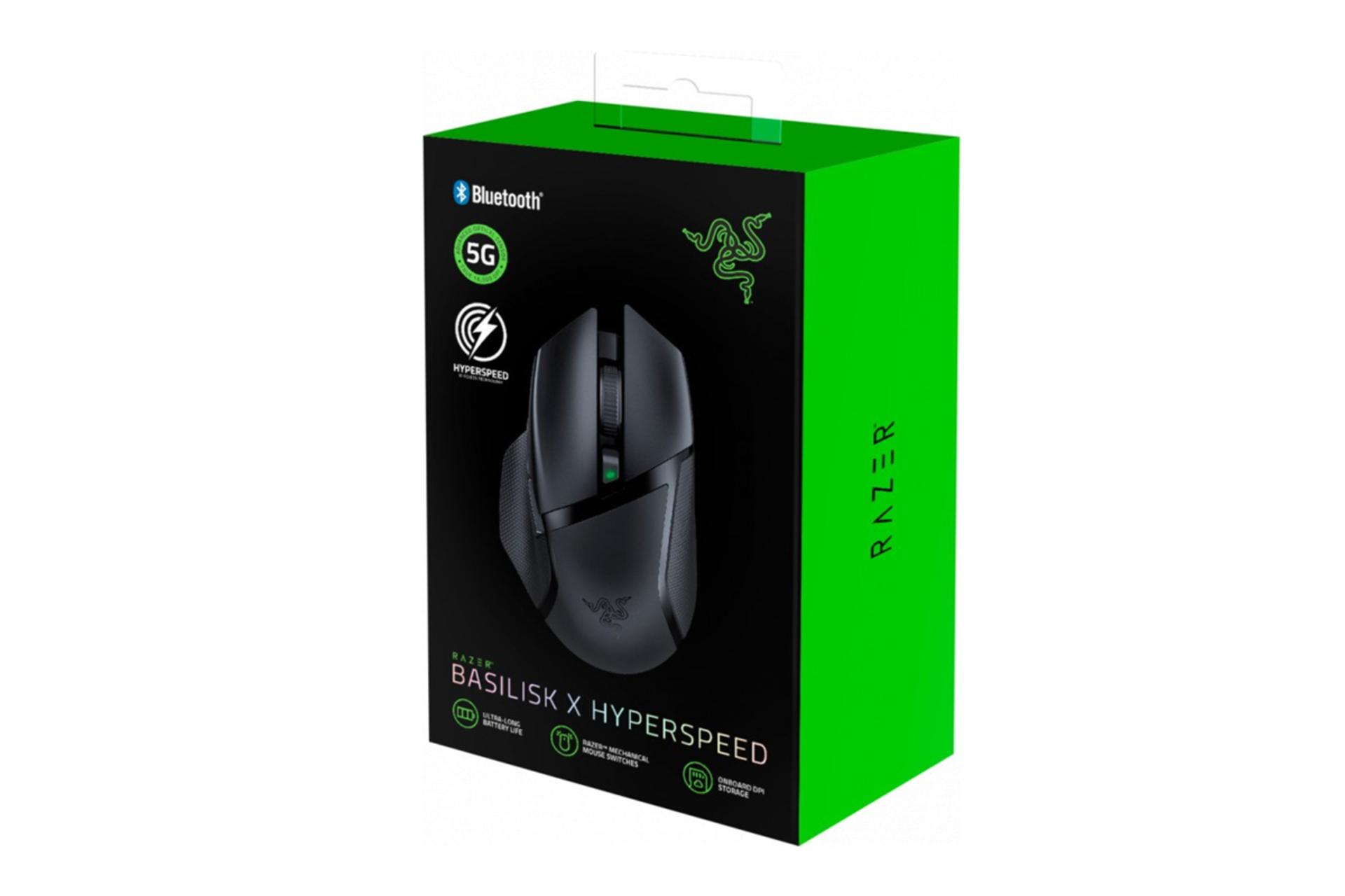 نمای جعبه ماوس گیمینگ ریزر مدل Basilisk X HyperSpeed 