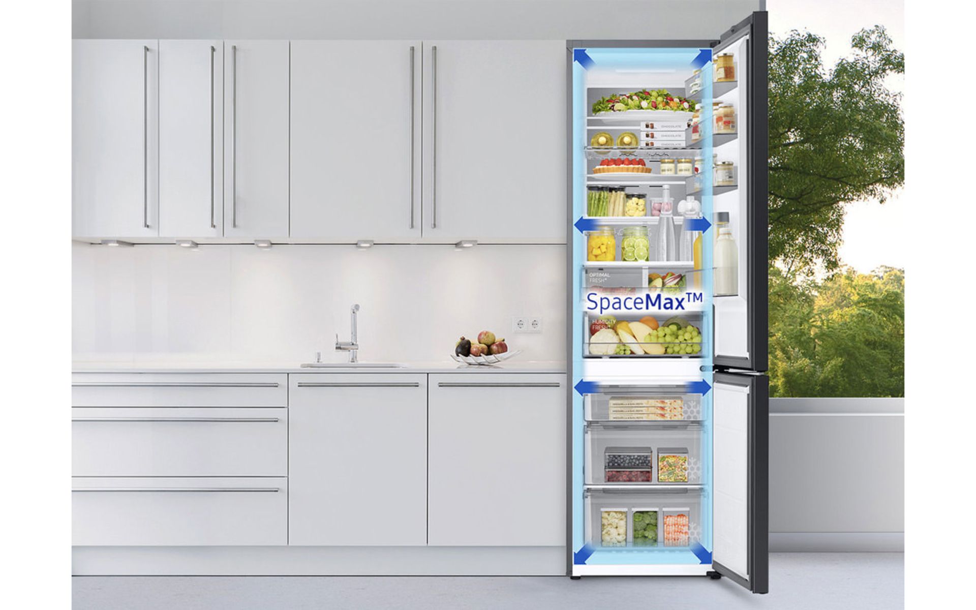 فناوری فضای حداکثری SpaceMax یخچال Bespoke سامسونگ