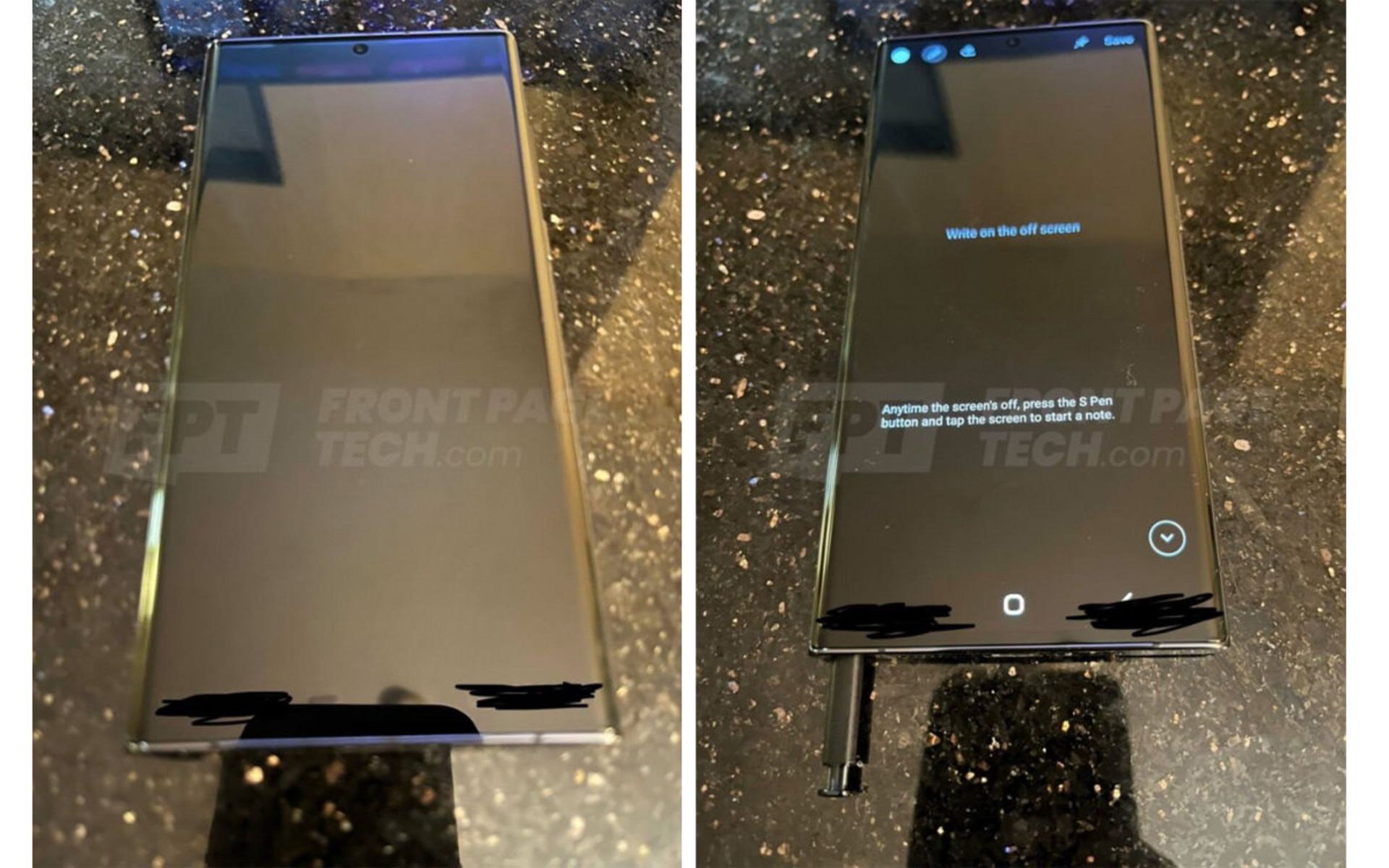 تصویر زنده گلکسی اس ۲۲ اولترا با درگاه اختصاصی s pen