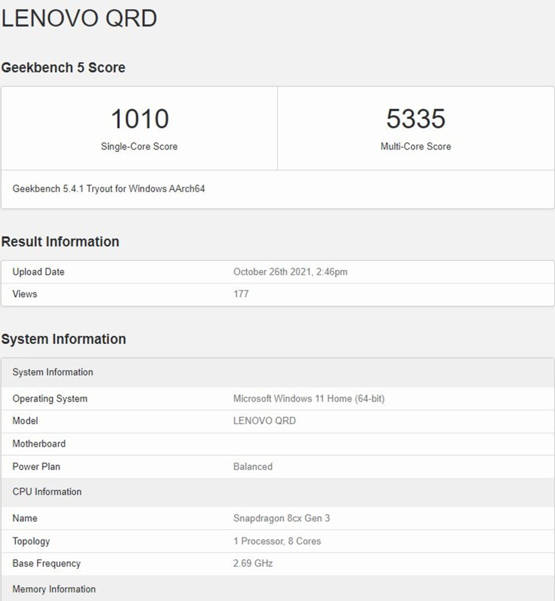 گیک بنچ پردازنده اسنپدراگون