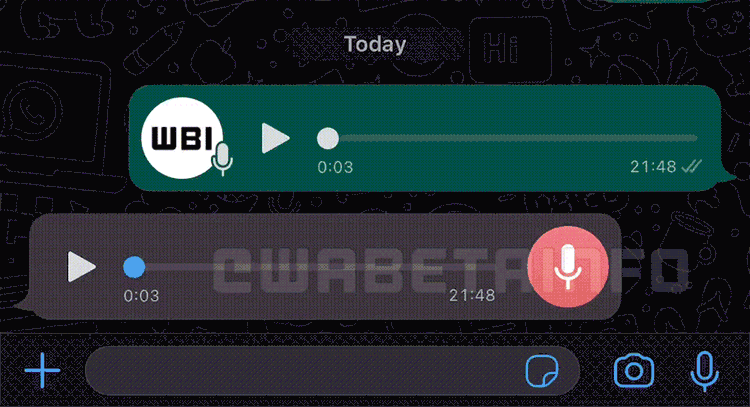 کنترل سرعت پخش صدای فایل های صوتی در واتساپ iOS