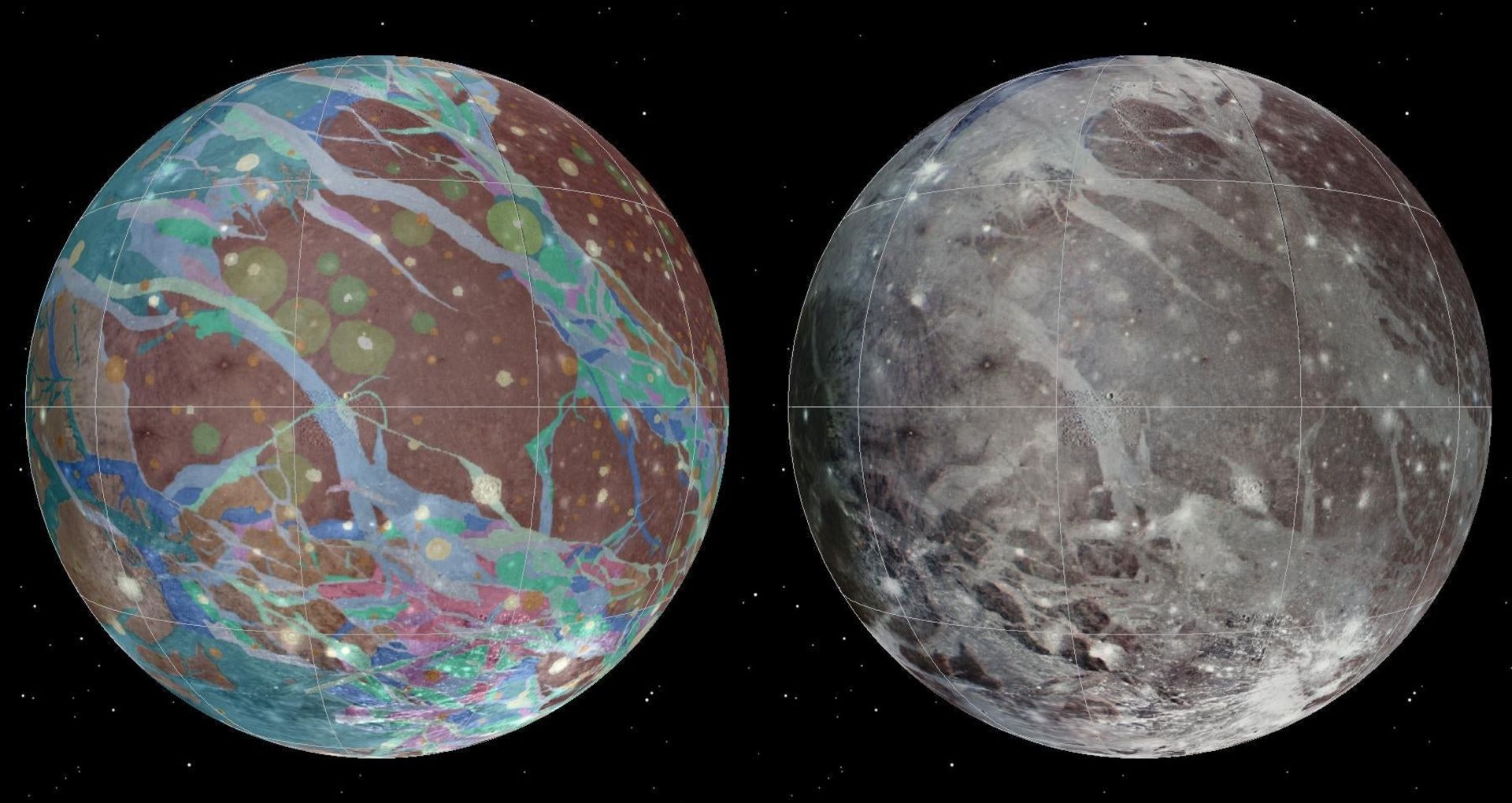 The mosaic and geologic maps of Jupiter’s moon Ganymede
