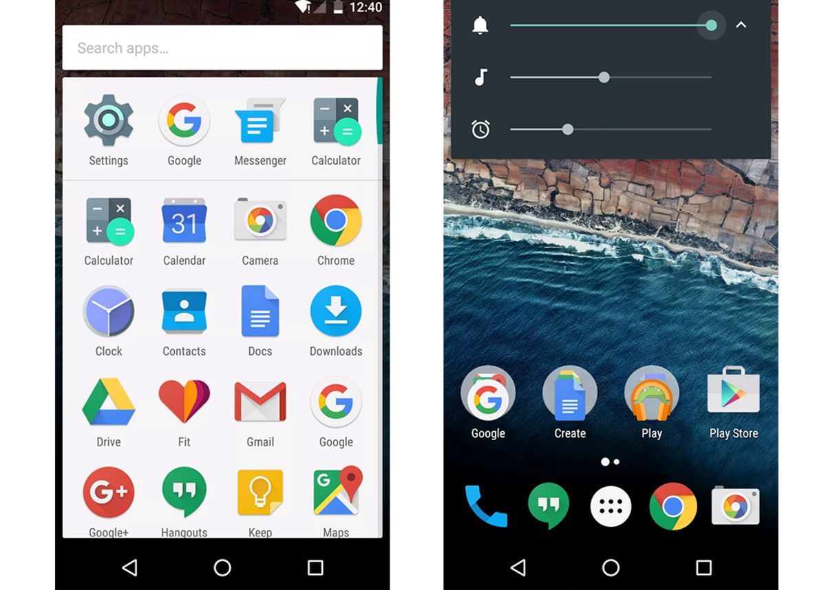 Android 6 Marshmallow user interface