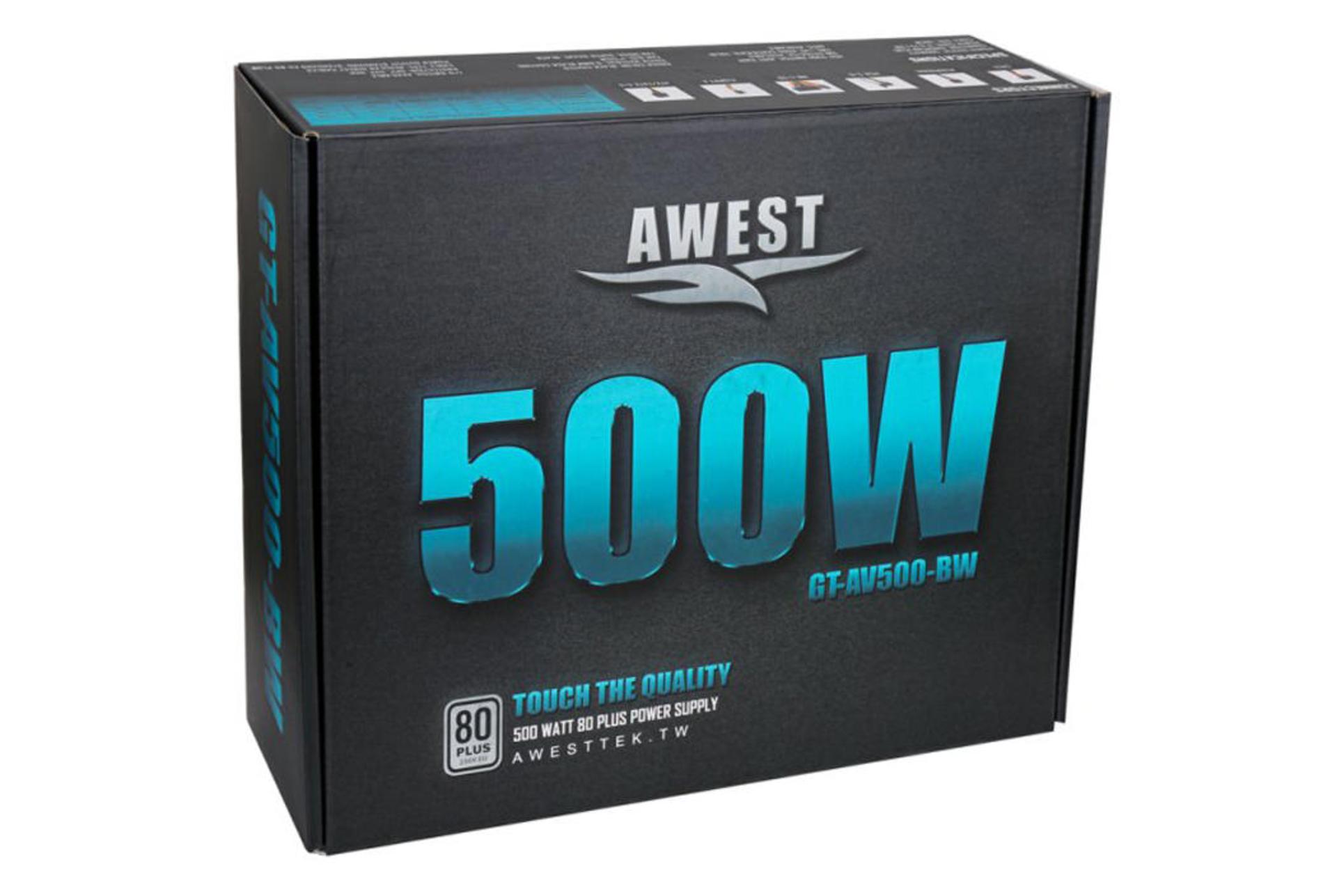 جعبه پاور کامپیوتر اوست AV500-BW با توان 500 وات