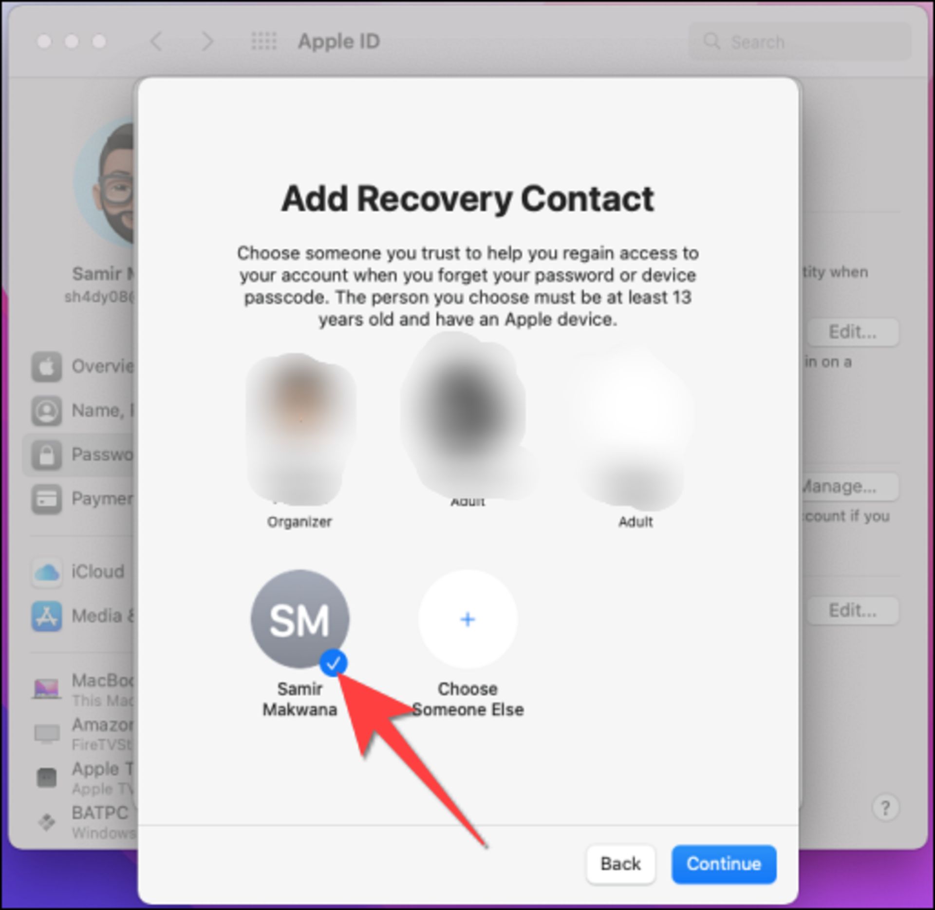 روش افزودن recovery contact در دستگاه‌های اپل