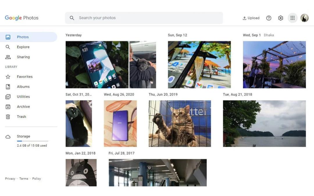 تغییر تاریخ و زمان عکس Google Photos در دسکتاپ-۱