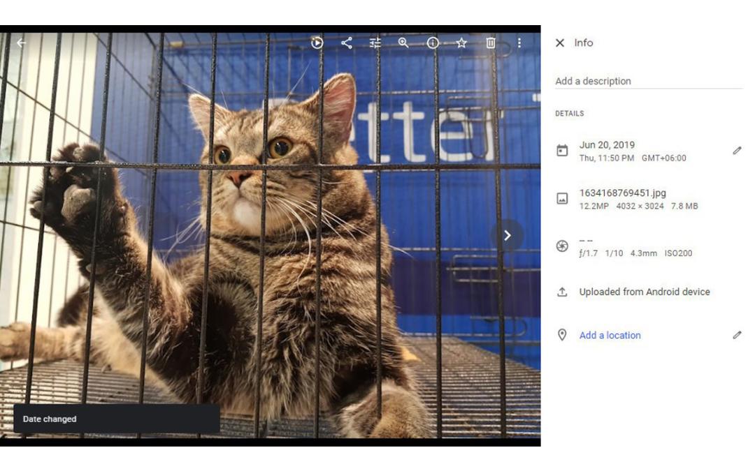 تغییر تاریخ و زمان عکس Google Photos در دسکتاپ-۵