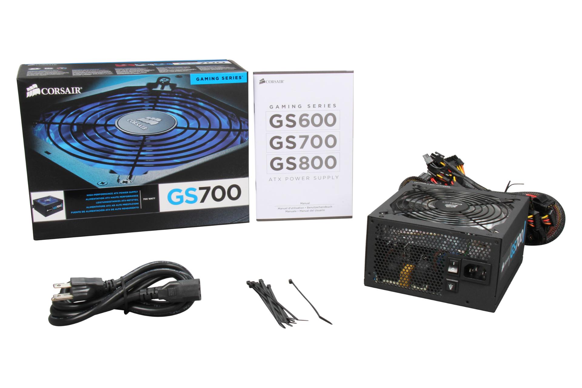 جعبه پاور کامپیوتر کورسیر GS700 CMPSU-700G با توان 700 وات