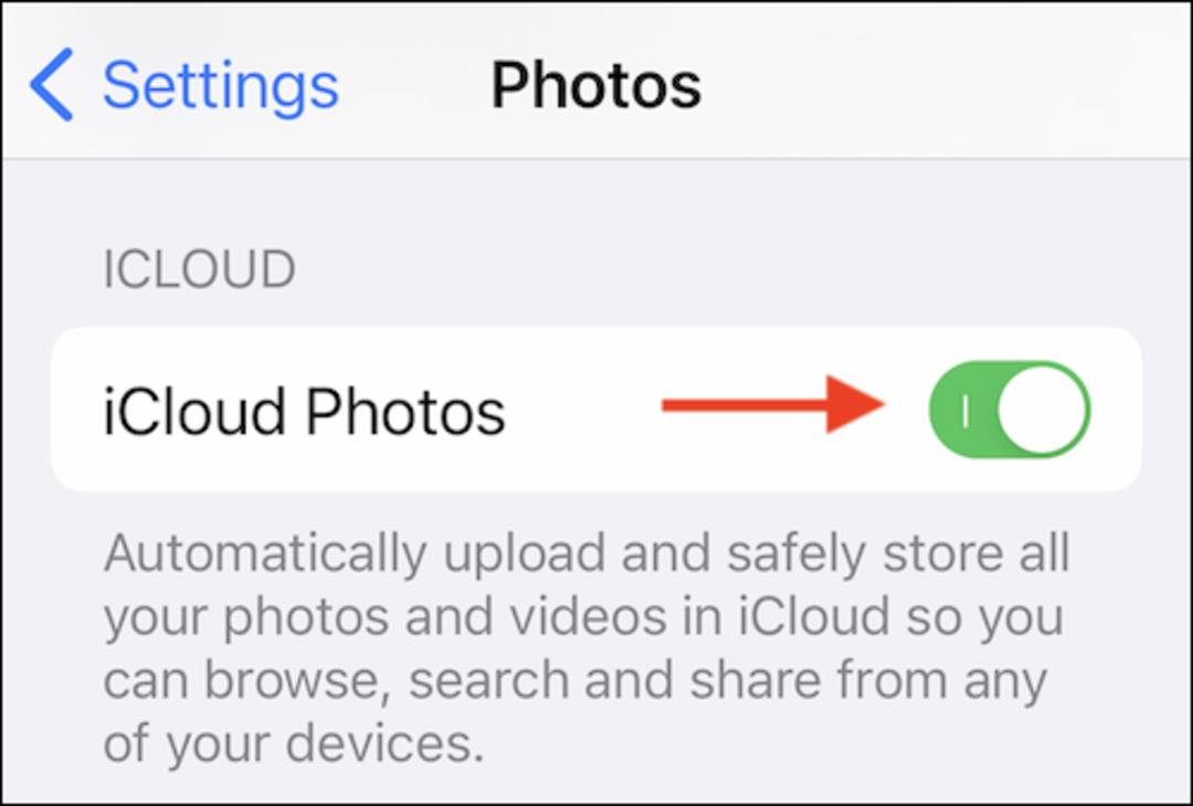 غیرفعال کردن iCloud Photos