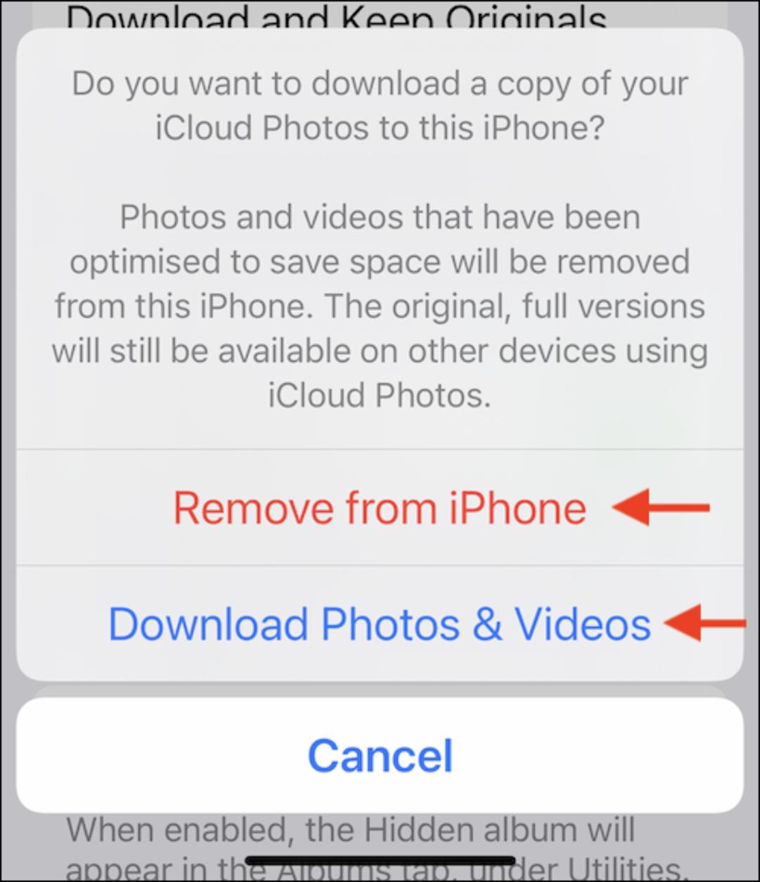 غیرفعال کردن iCloud Photos