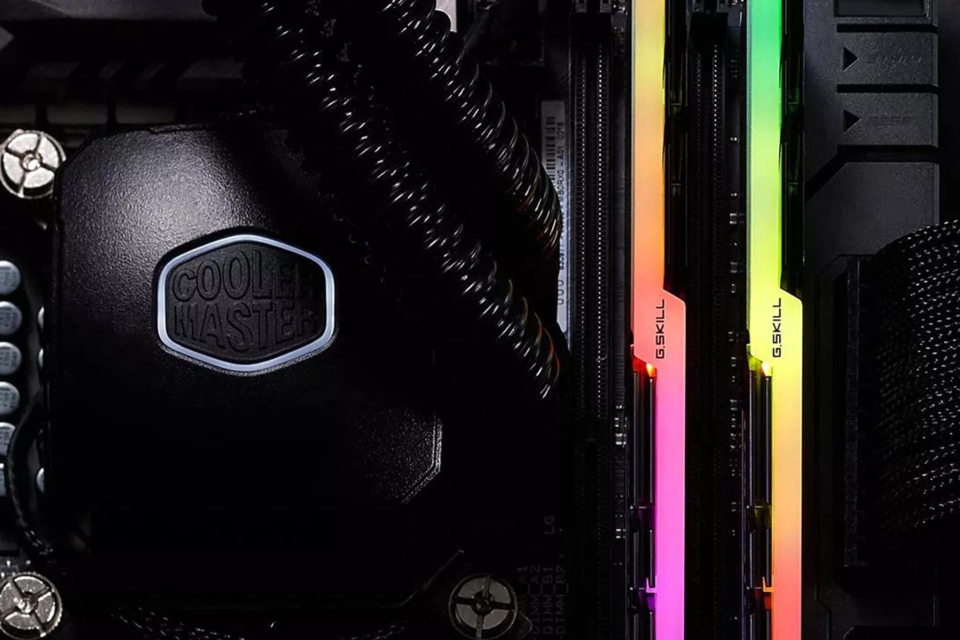 نمای بالا رم جی اسکیل Trident Z RGB ظرفیت 64 گیگابایت (2x32) از نوع DDR4-3600