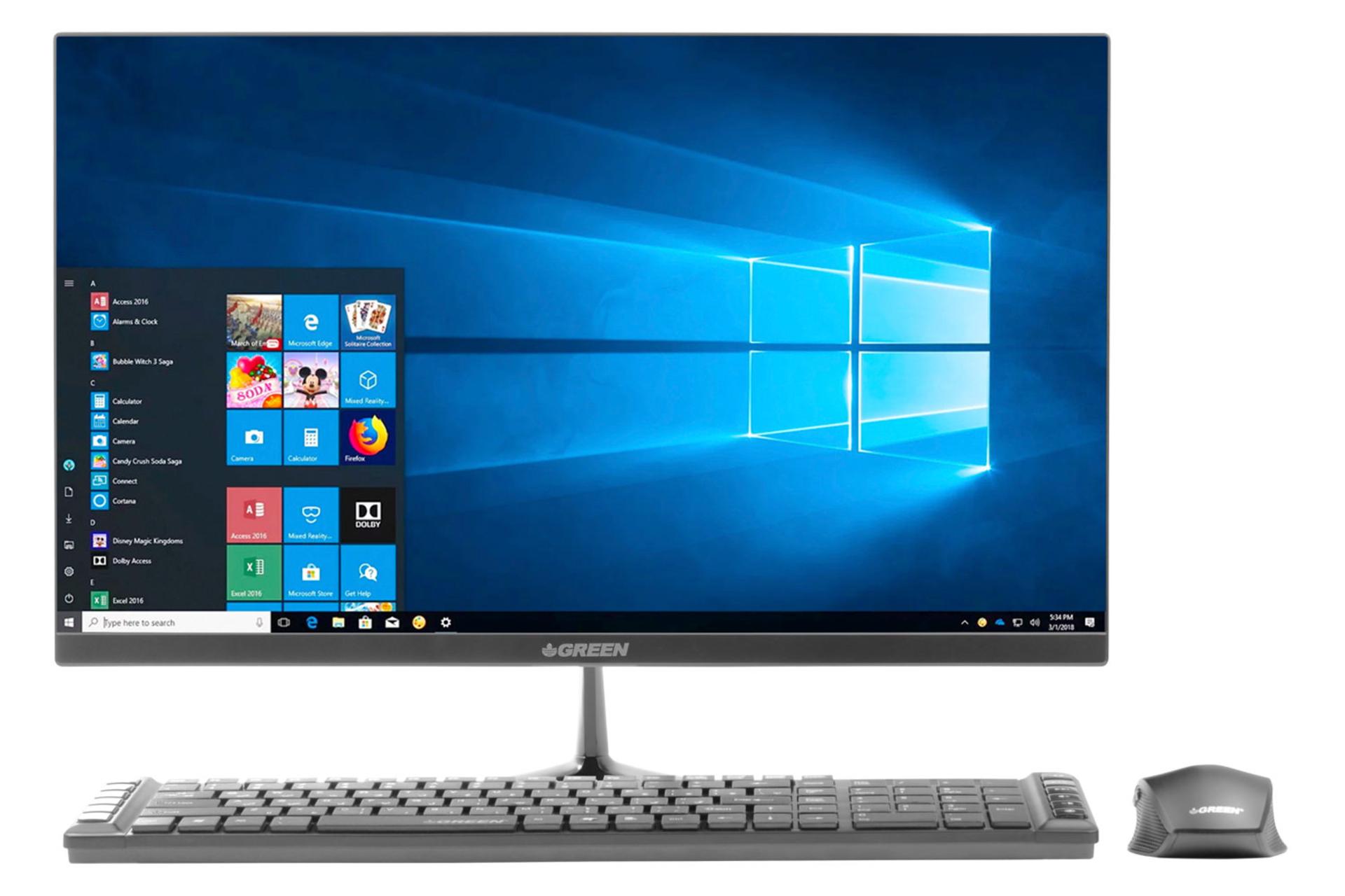 نمای روبرو کامپیوتر آل این وان All in One Green GX22-i518S