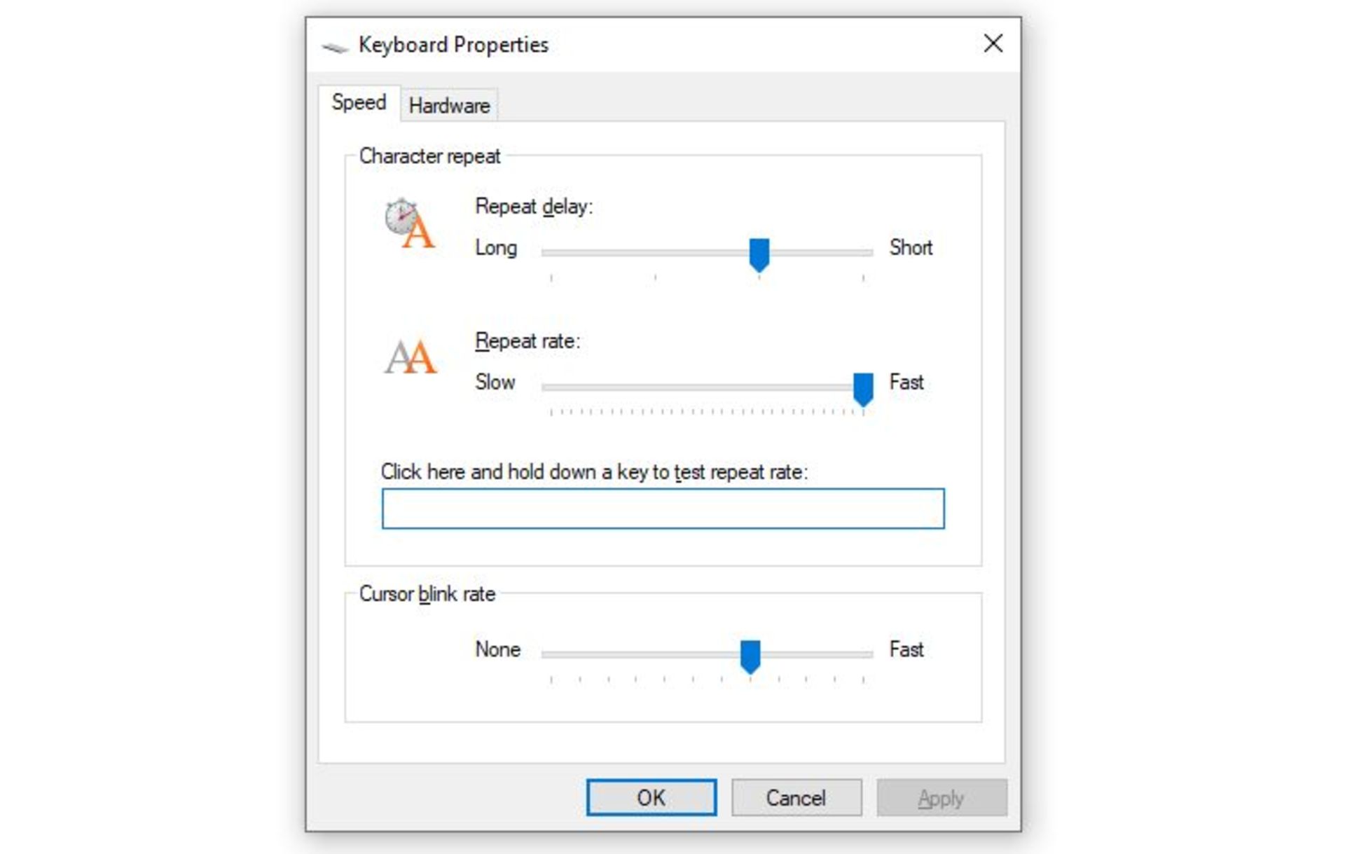 تنظیمات کیبورد