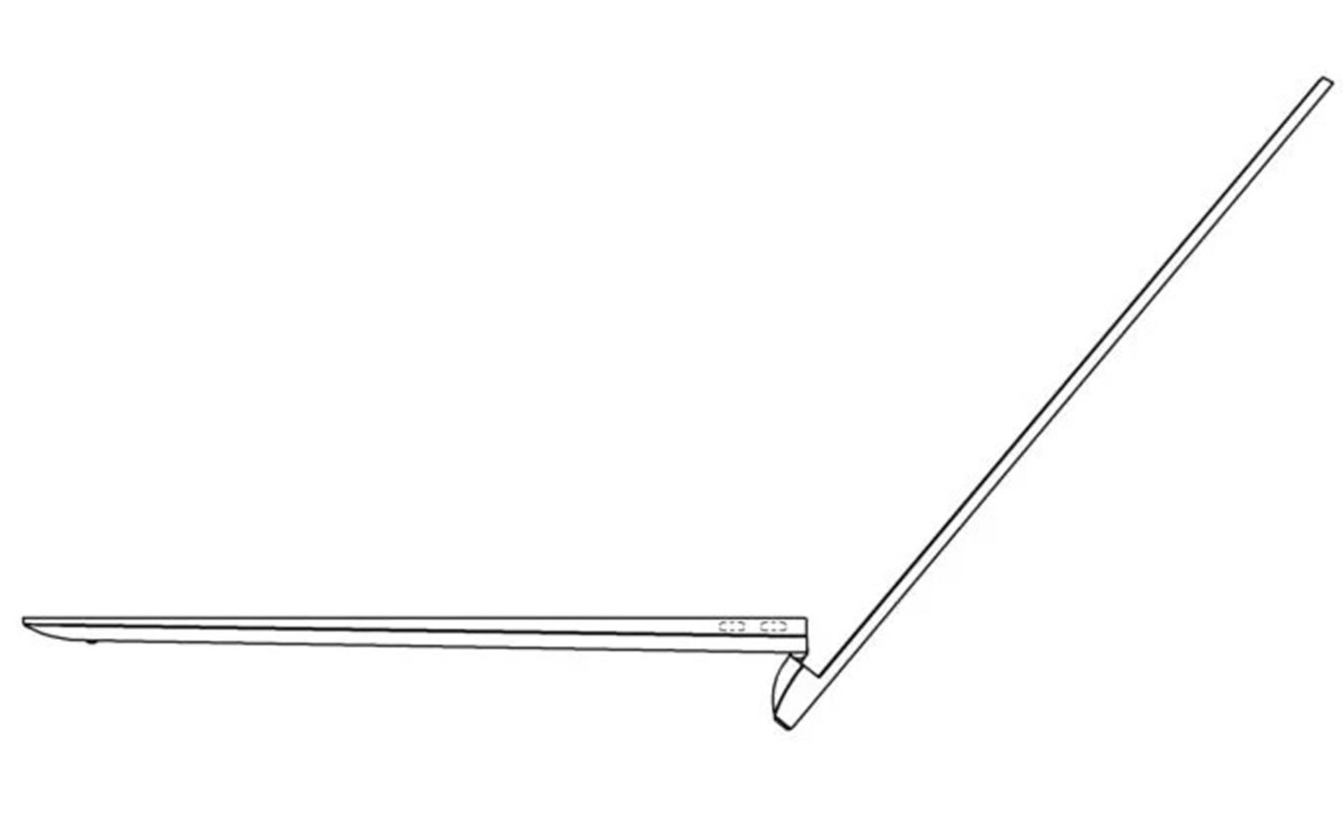 پتنت لپ‌تاپ ال‌جی با لولای شیب‌دار زیرین