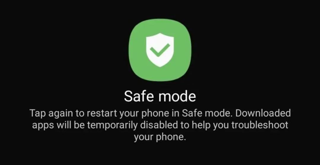صفحه safe mode اندروید