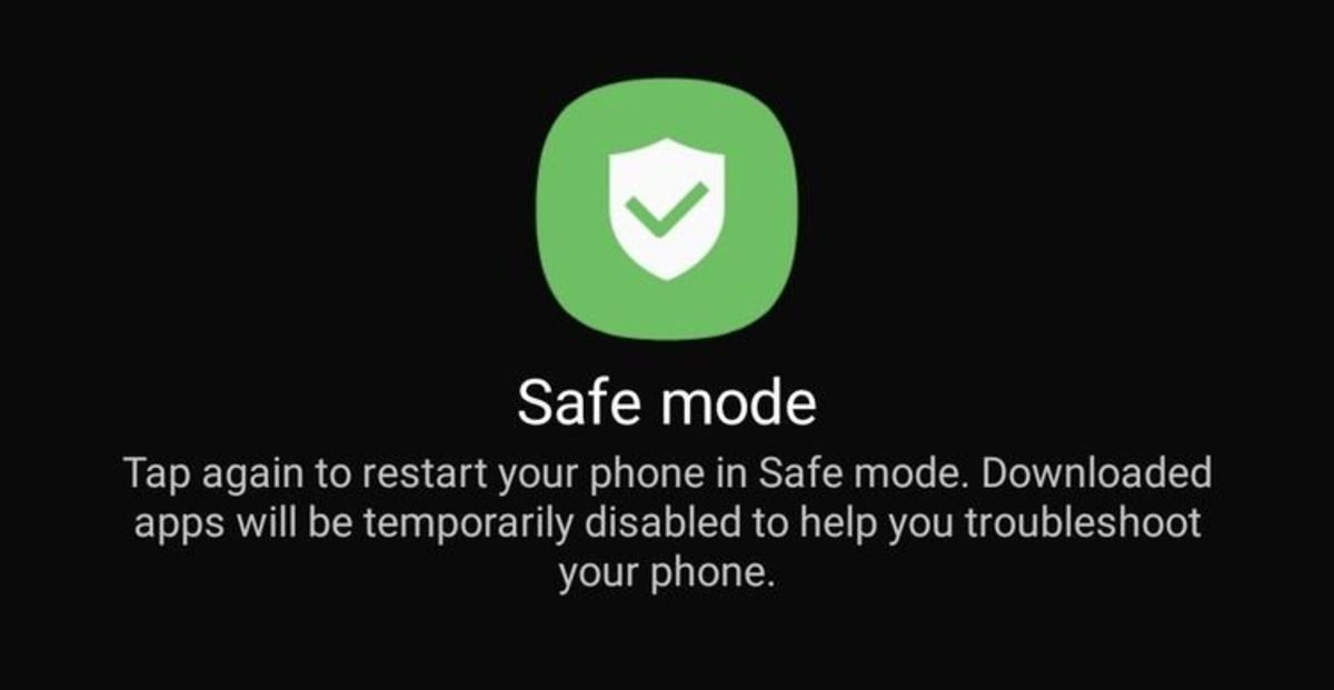 صفحه safe mode اندروید