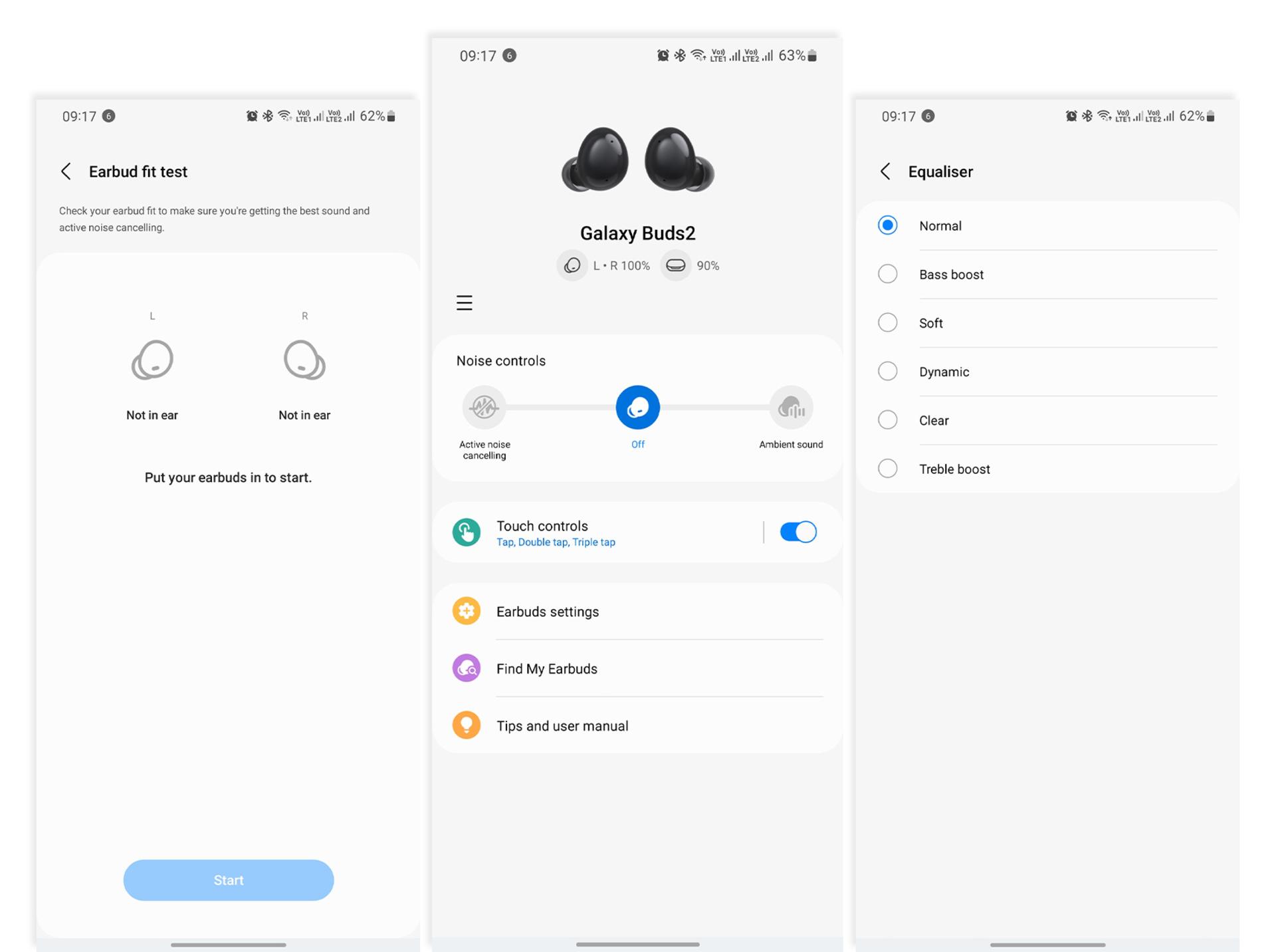 اپلیکیشن wearable سامسونگ - گلکسی بادز ۲