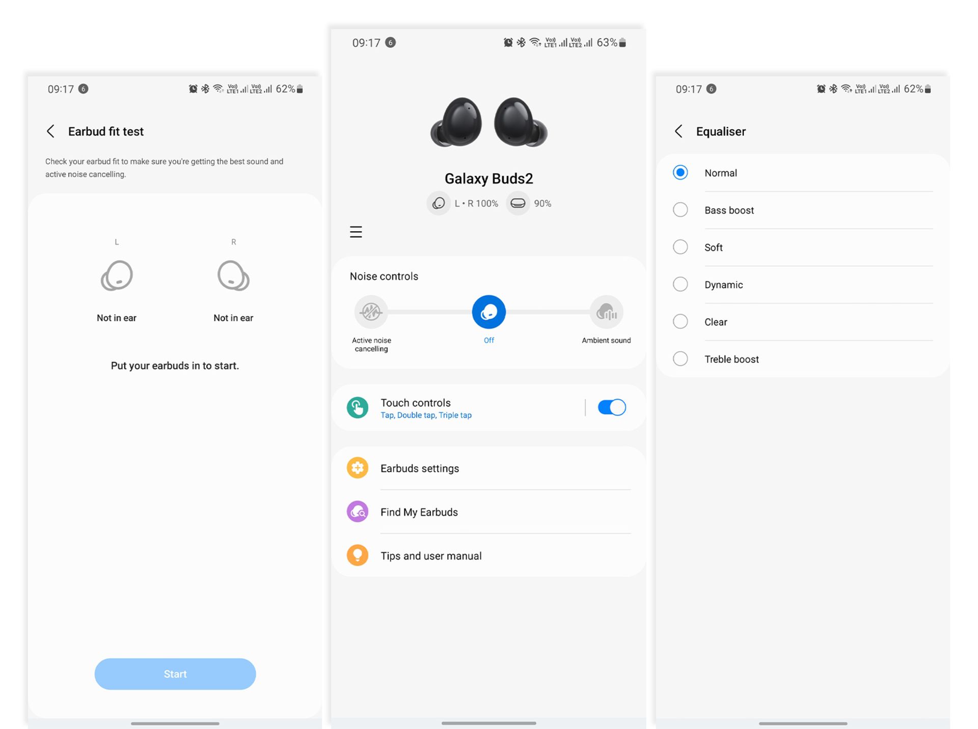 اپلیکیشن wearable سامسونگ - گلکسی بادز ۲