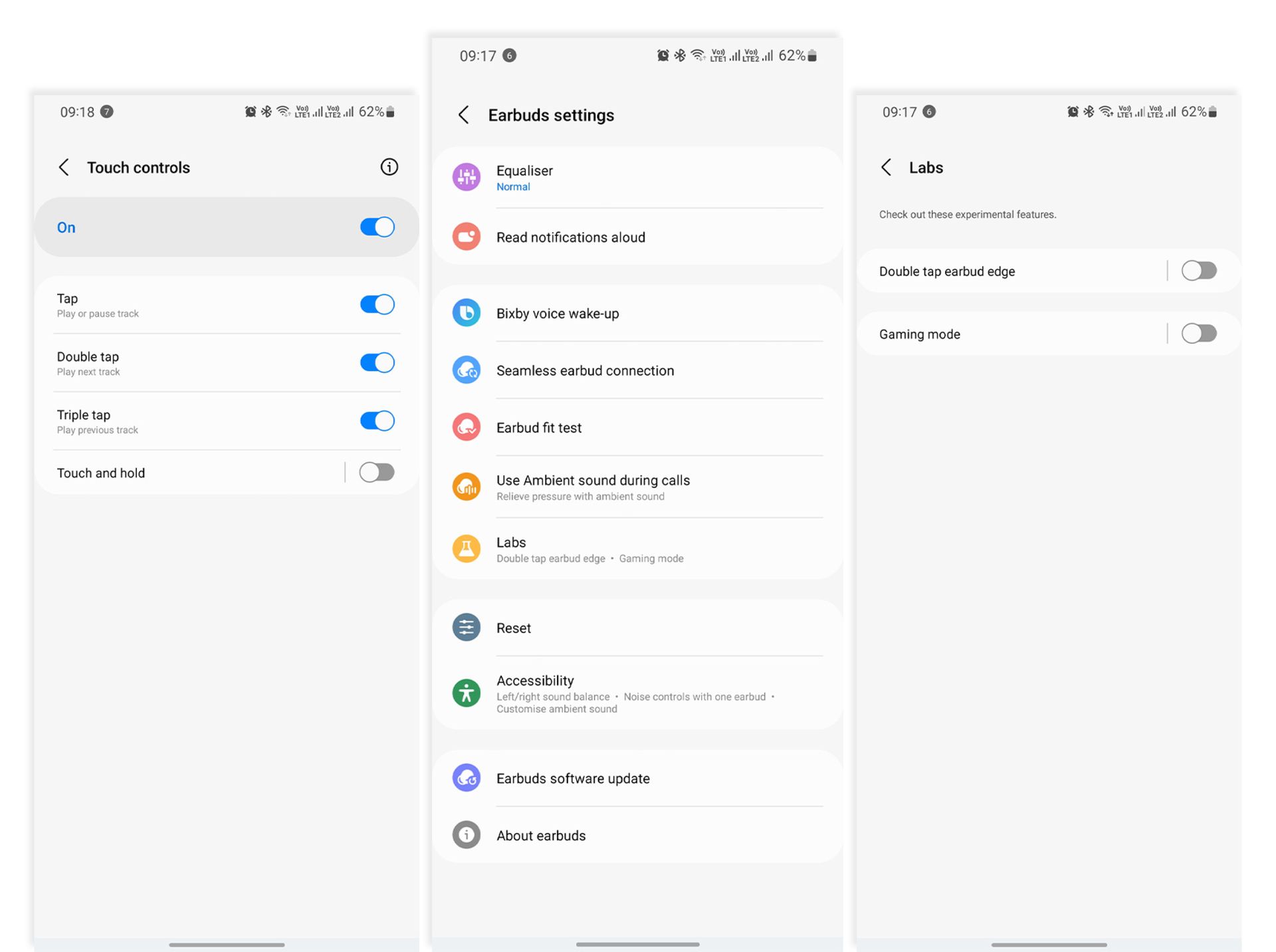 اپلیکیشن wearable سامسونگ - گلکسی بادز ۲