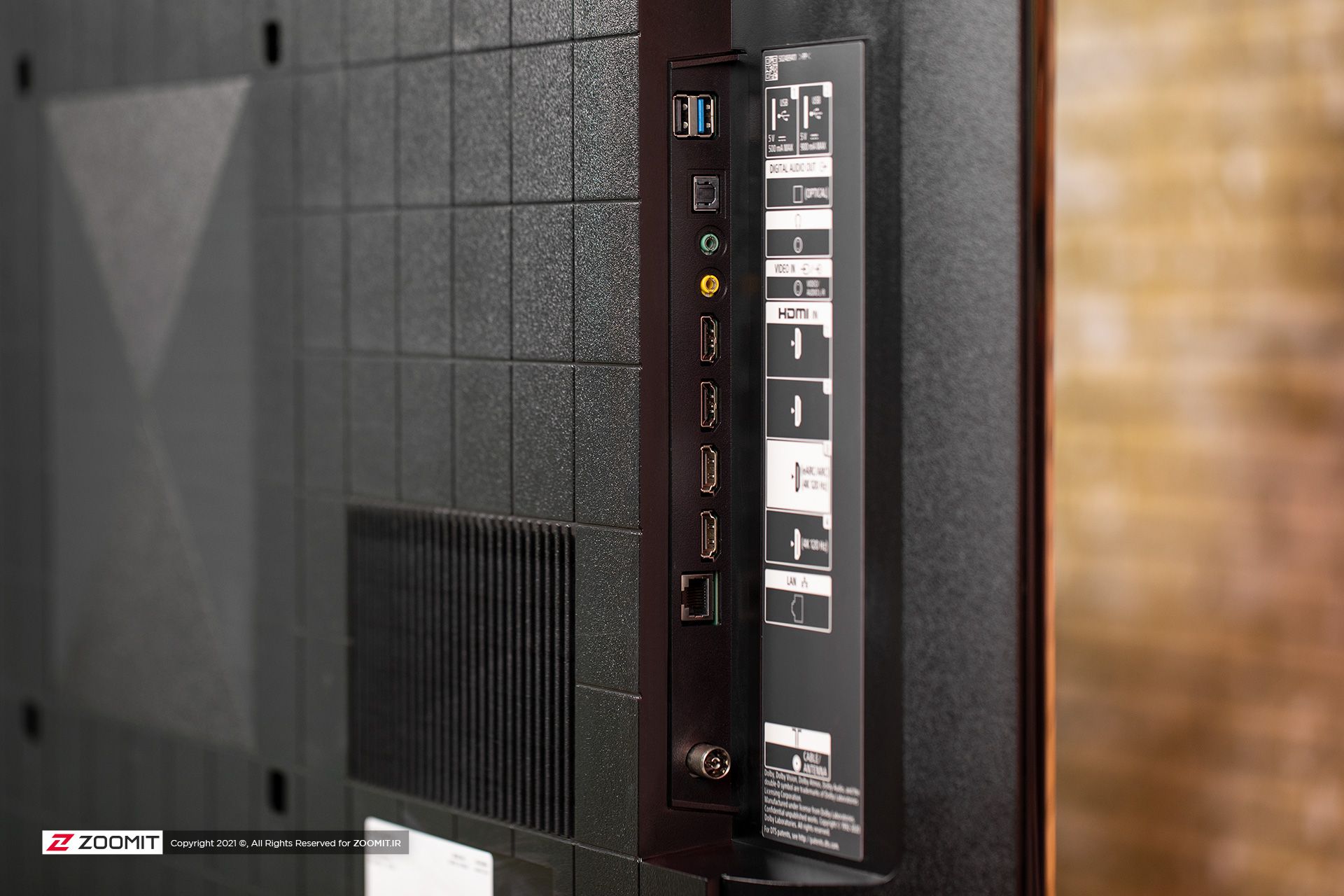درگاه‌های تلویزیون Bravia X90J سونی