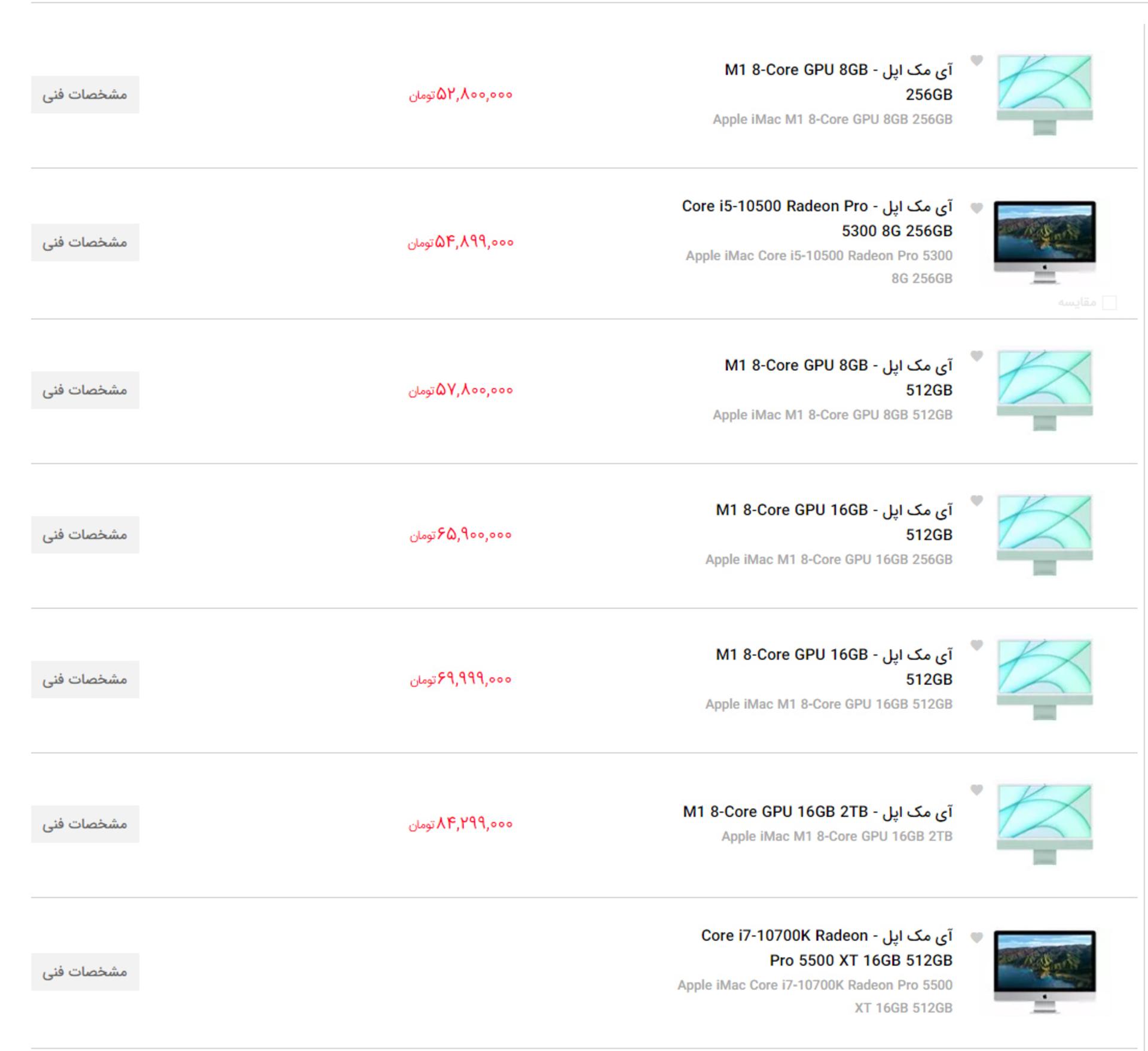 لیست آل این وان در بخش محصولات زومیت
