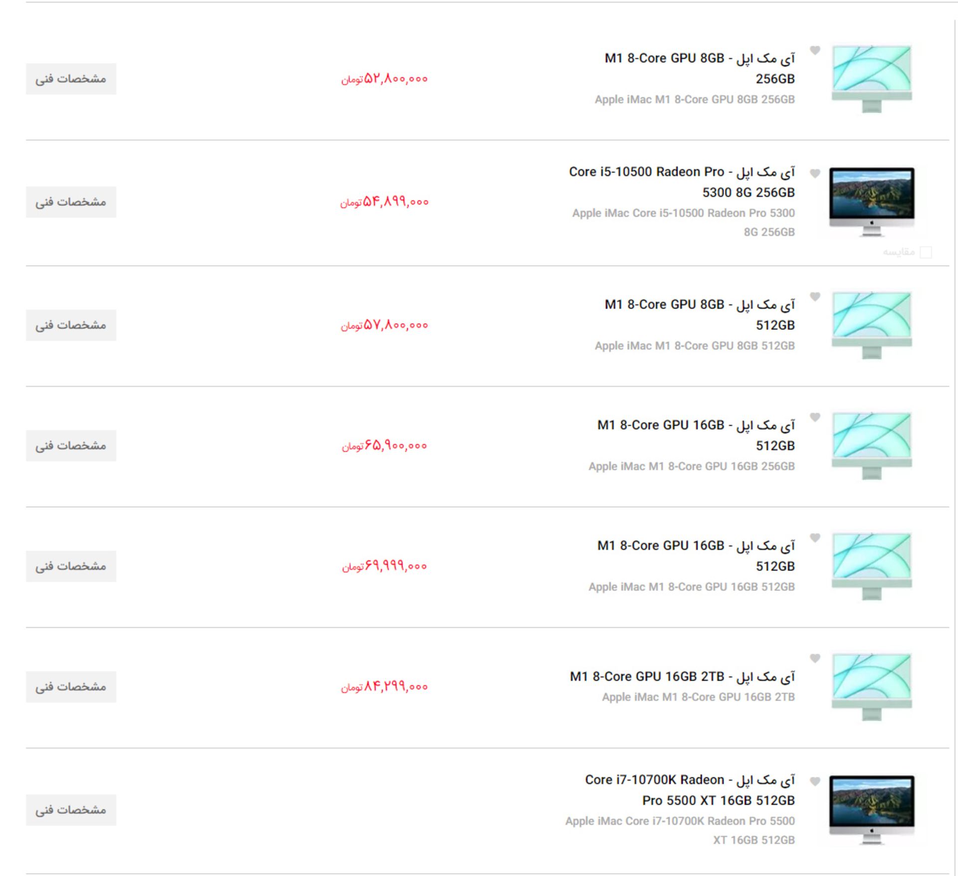 لیست آل این وان در بخش محصولات زومیت