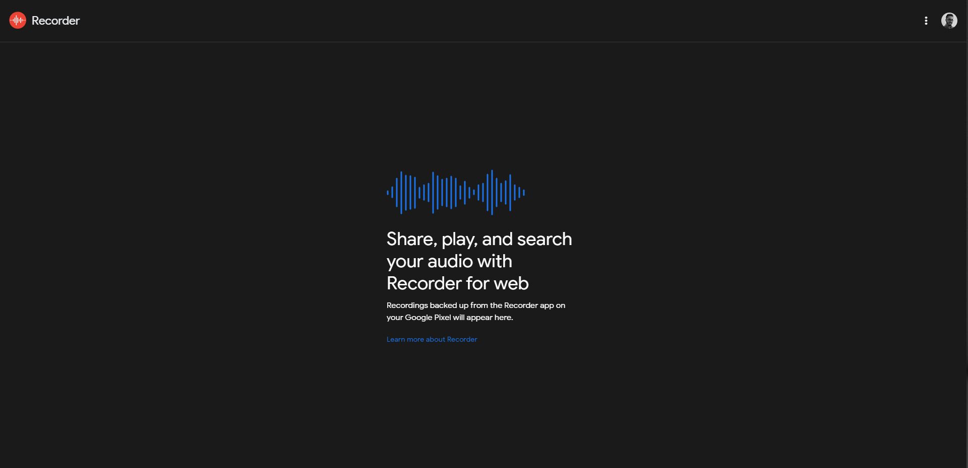 نسخه اولیه تحت وب گوگل ریکوردر / Google Recorder