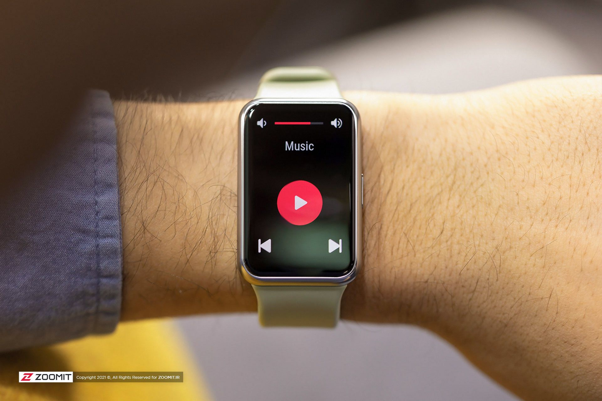 کنترل موسیقی روی ساعت هوشمند هواوی واچ فیت