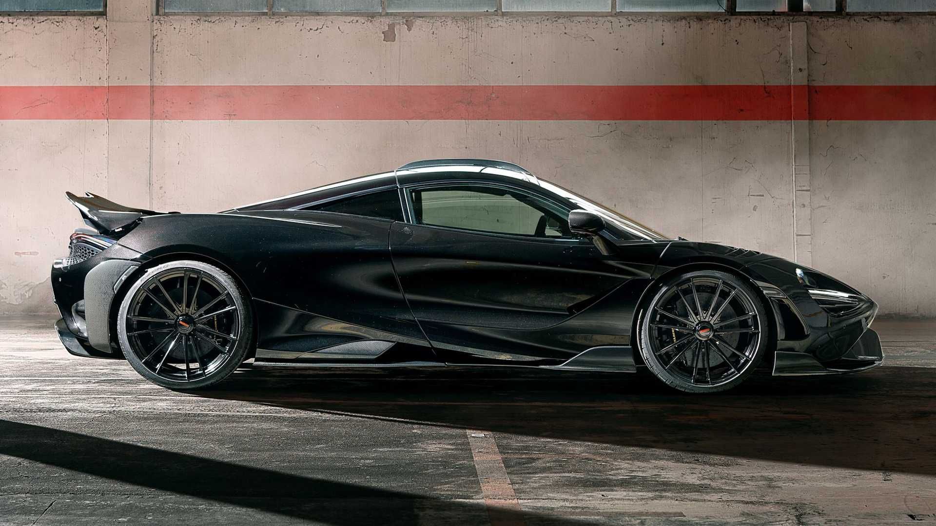 نمای پروفیل جانبی مک لارن 765LT / McLaren 765LT با تیونینگ نویتک / Novitec 