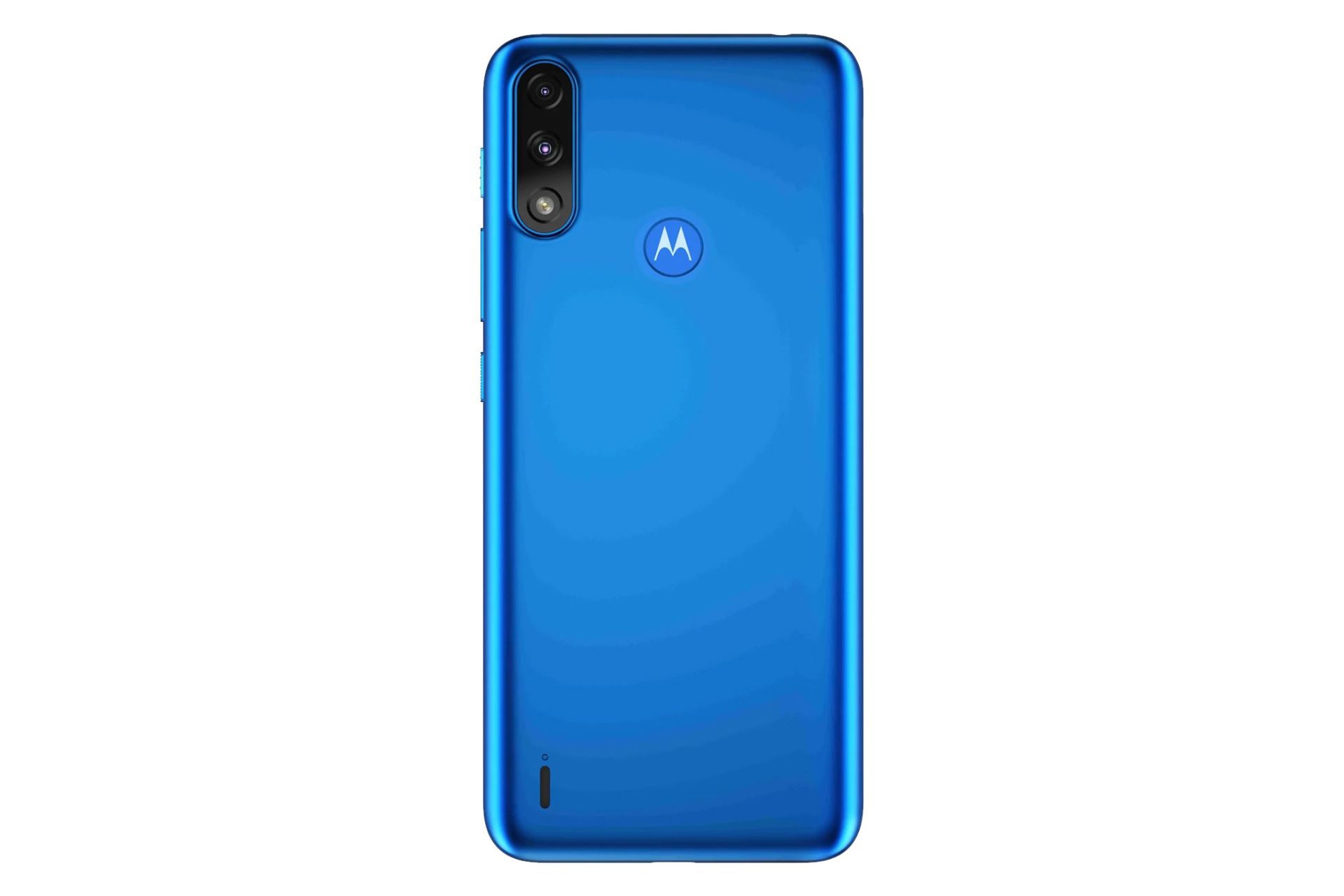 نمای پشت موبایل موتو ای 7 پاور موتورولا رنگ آبی