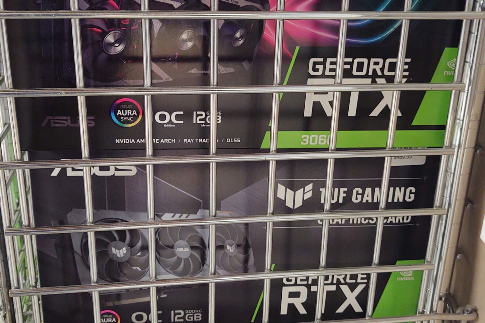 جعبه کارت گرافیک RTX 3060 انویدیا مدل ایسوس