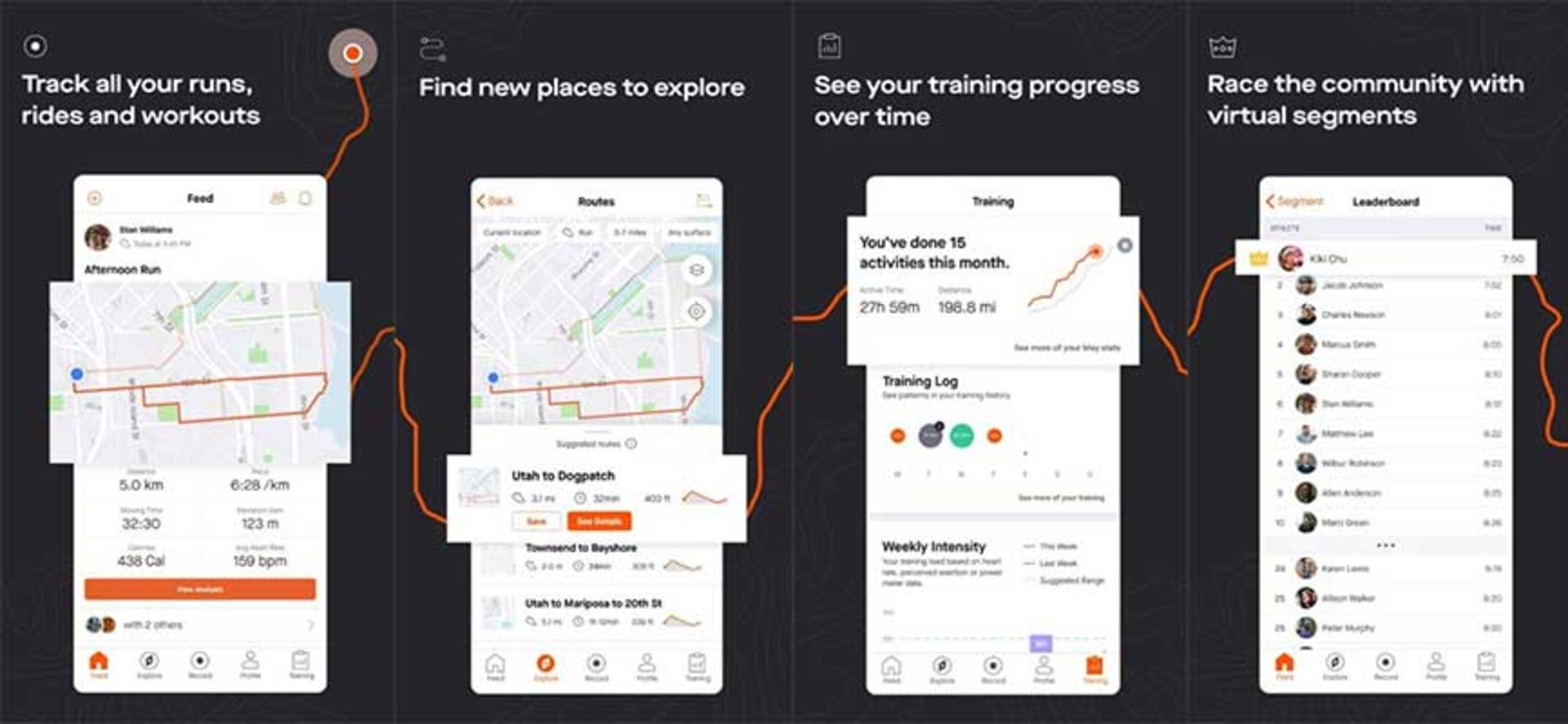 اپلیکیشن strava