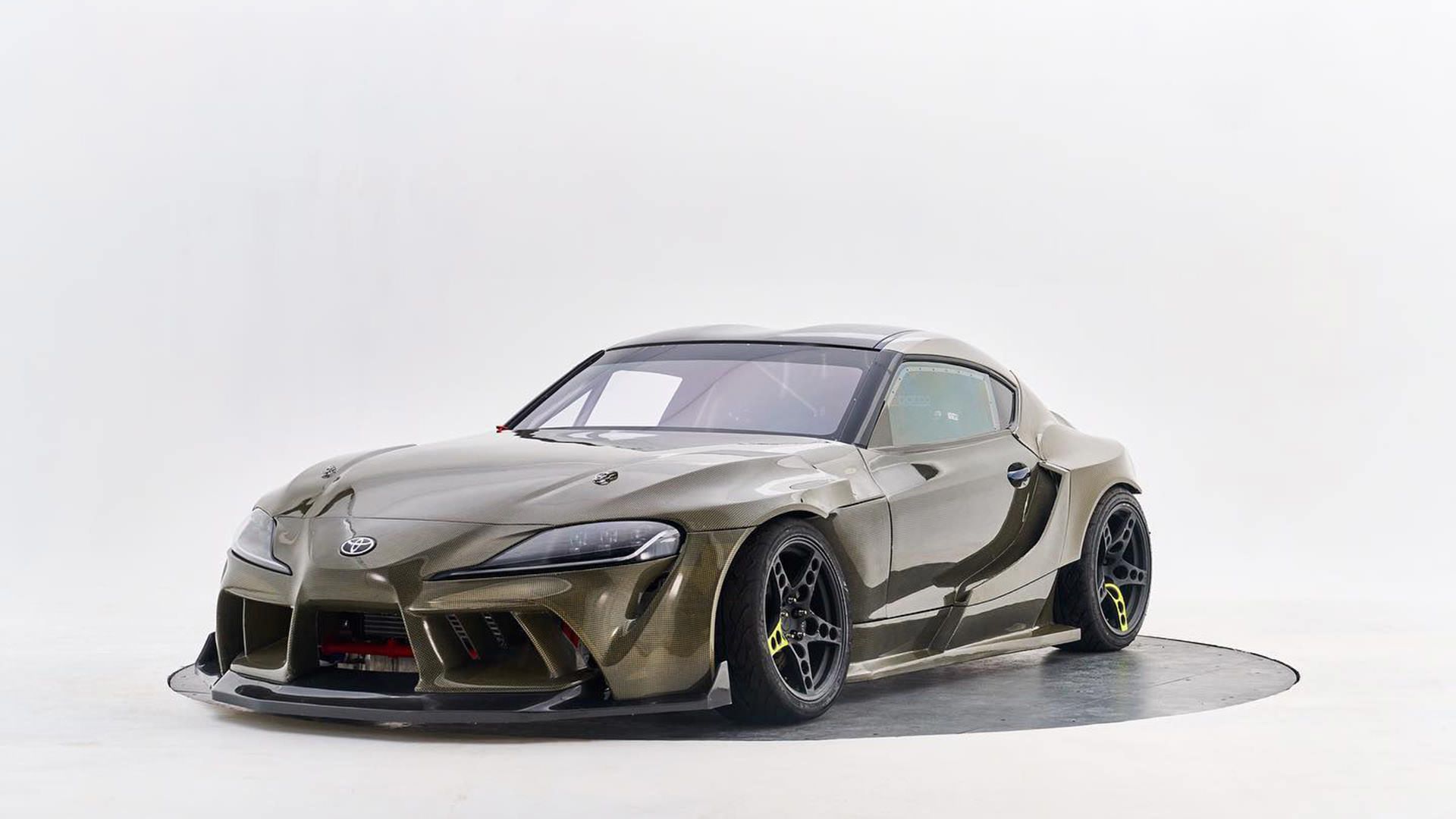 نمای سه چهارم تویوتا سوپرا دریفتر / Toyota Supra Drifter سبز رنگ