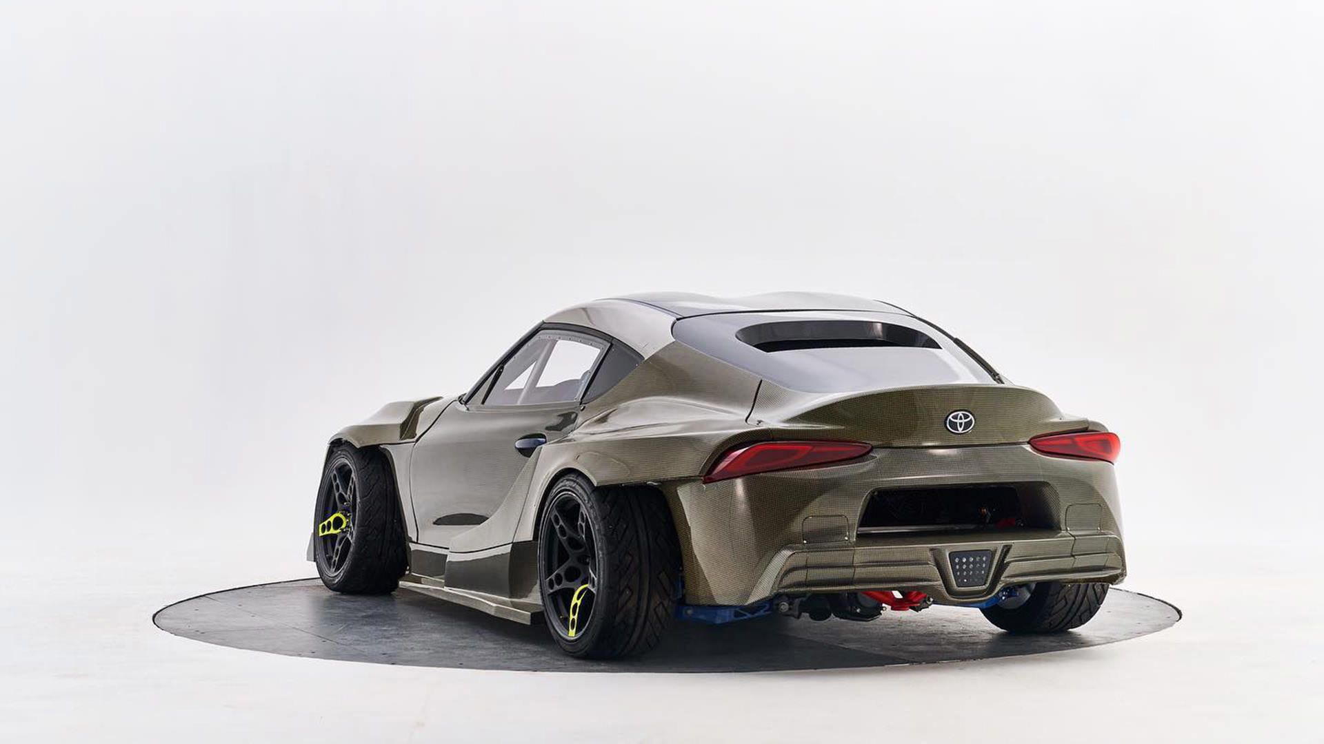 نمای سه چهارم عقب تویوتا سوپرا دریفتر / Toyota Supra Drifter سبز رنگ