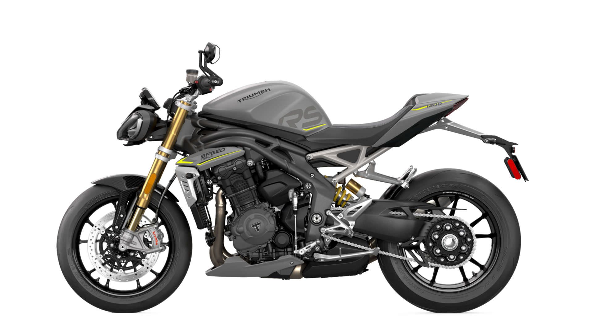 نمای کناری موتورسیکلت تریومف اسپید تریپل 1200 آر اس / Triumph Speed Triple 1200 RS 2021 Motorcycle
