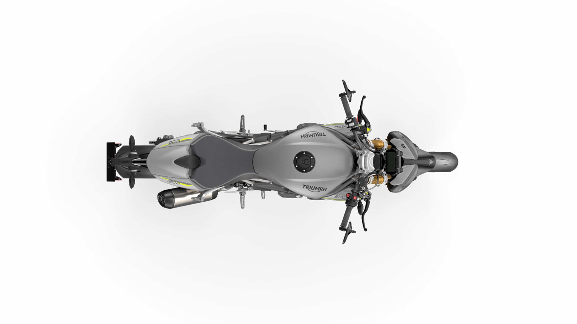 نمای بالا موتورسیکلت تریومف اسپید تریپل 1200 آر اس / Triumph Speed Triple 1200 RS 2021 Motorcycle