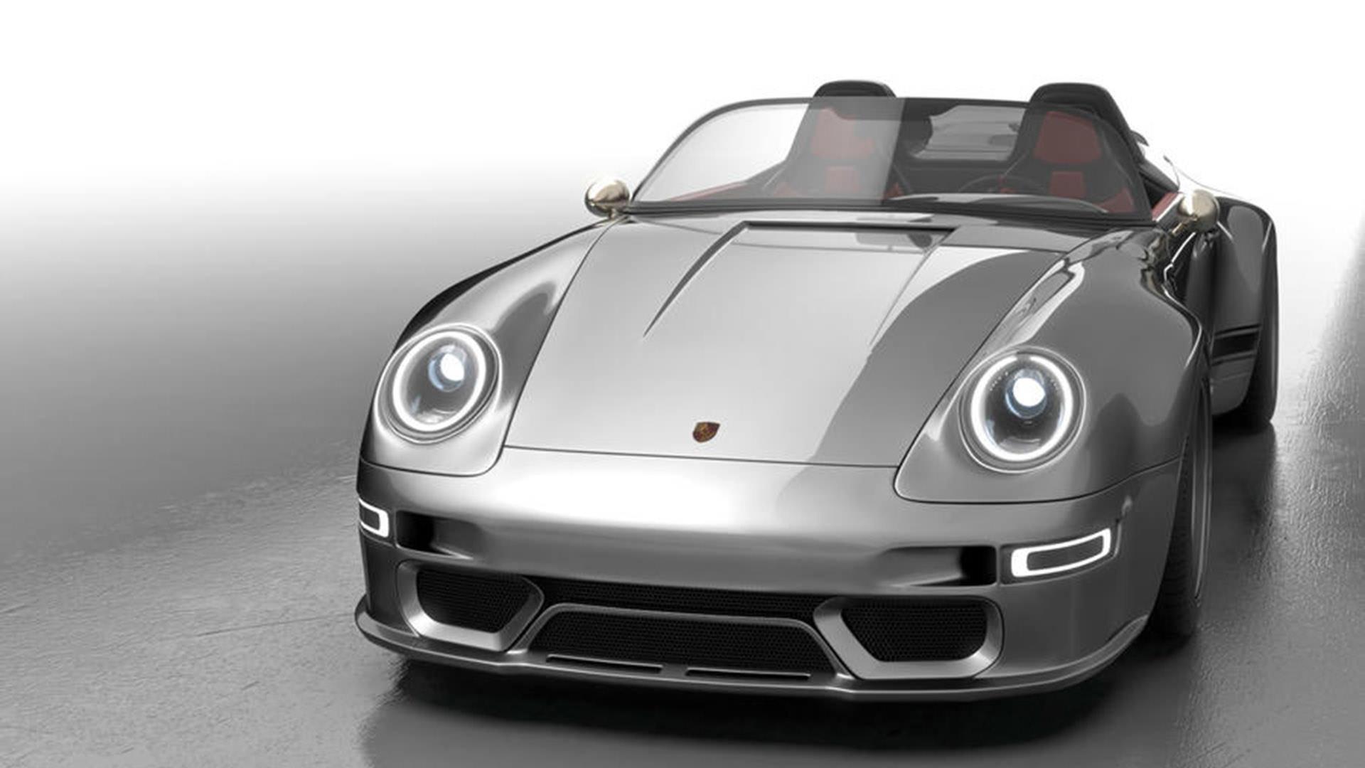 نمای جلو پورشه 993 اسپیدستر / Porsche 993 Speedster Remastered با تیونینگ گانتر ورکس 