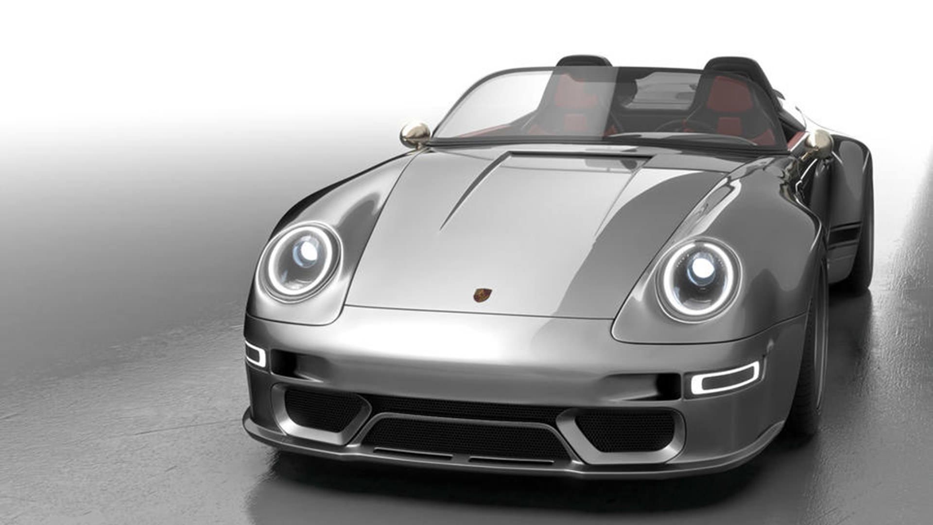 نمای جلو پورشه 993 اسپیدستر / Porsche 993 Speedster Remastered با تیونینگ گانتر ورکس 