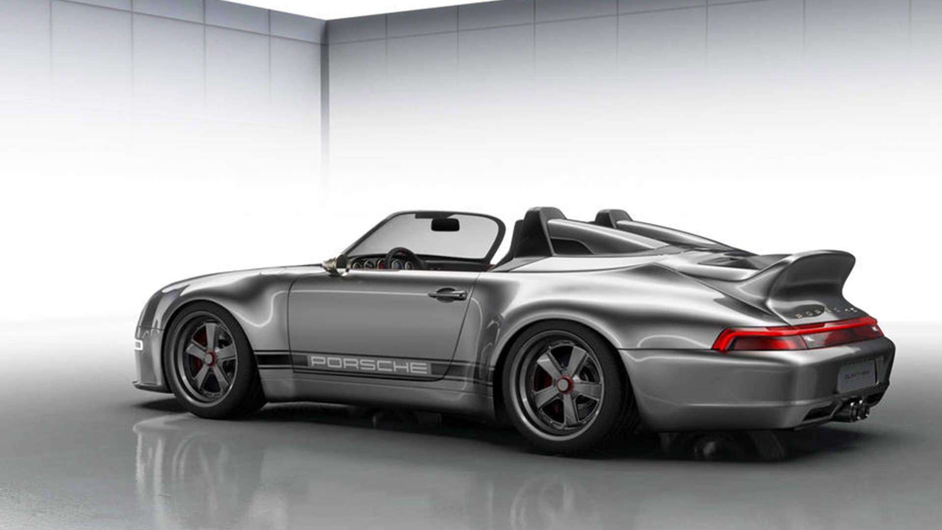 نمای سه چهارم عقب پورشه 993 اسپیدستر / Porsche 993 Speedster Remastered با تیونینگ گانتر ورکس 