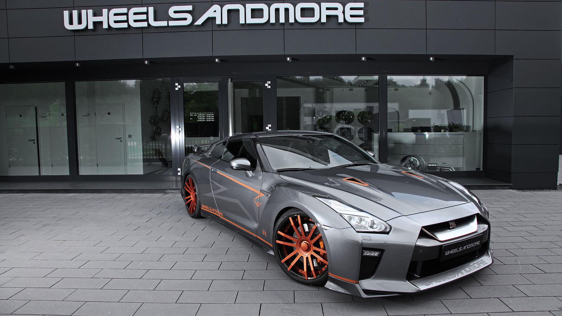 نمای جلو نیسان جی تی آر کرنک زیلا / Nissan GT-R تیونینگ ویلزاندمور / Nissan GT-R Tuning Project „CrankZilla“ by Wheelsandmore خاکستری 