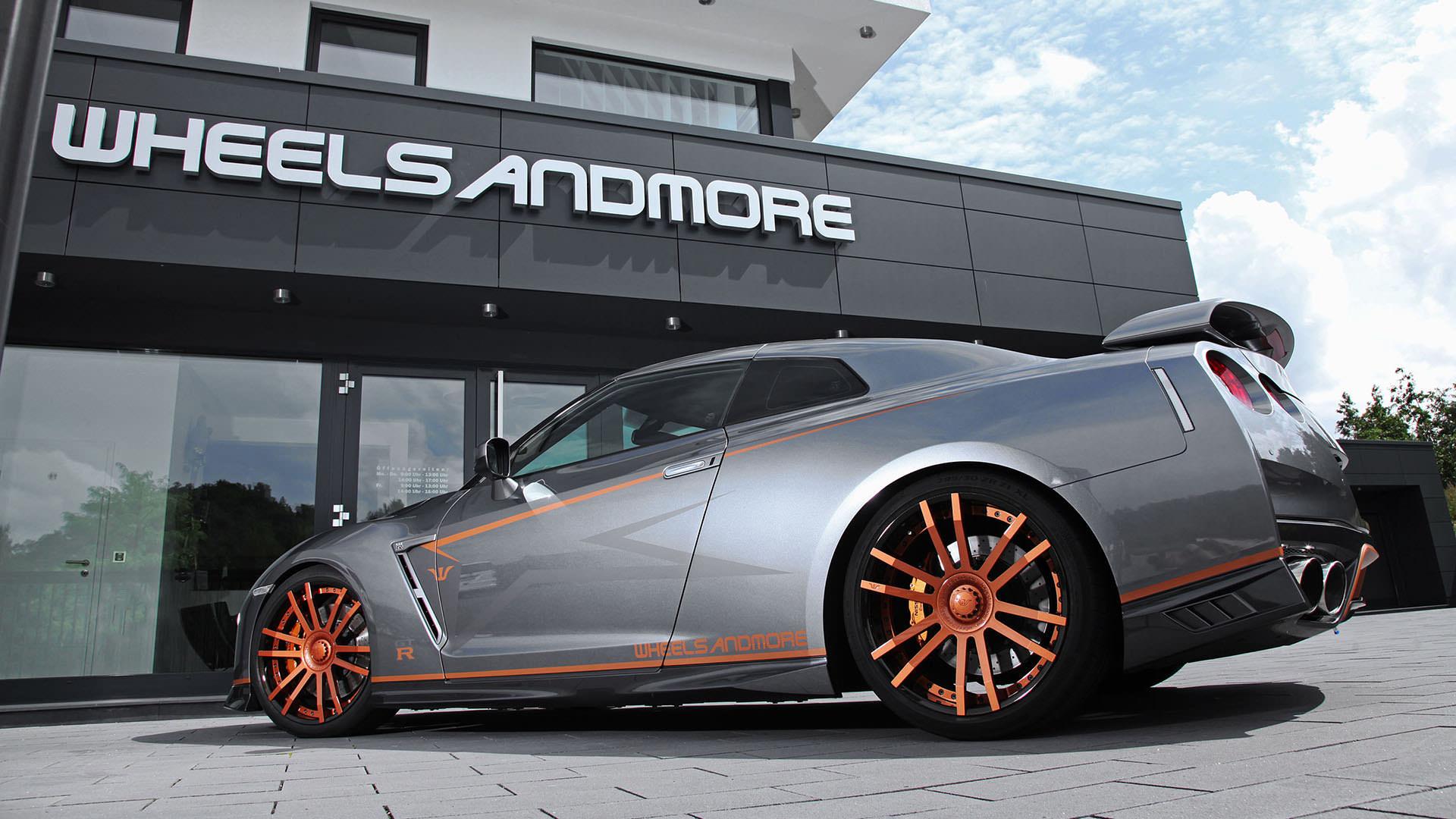 نمای جانبی نیسان جی تی آر کرنک زیلا / Nissan GT-R تیونینگ ویلزاندمور / Nissan GT-R Tuning Project „CrankZilla“ by Wheelsandmore خاکستری 