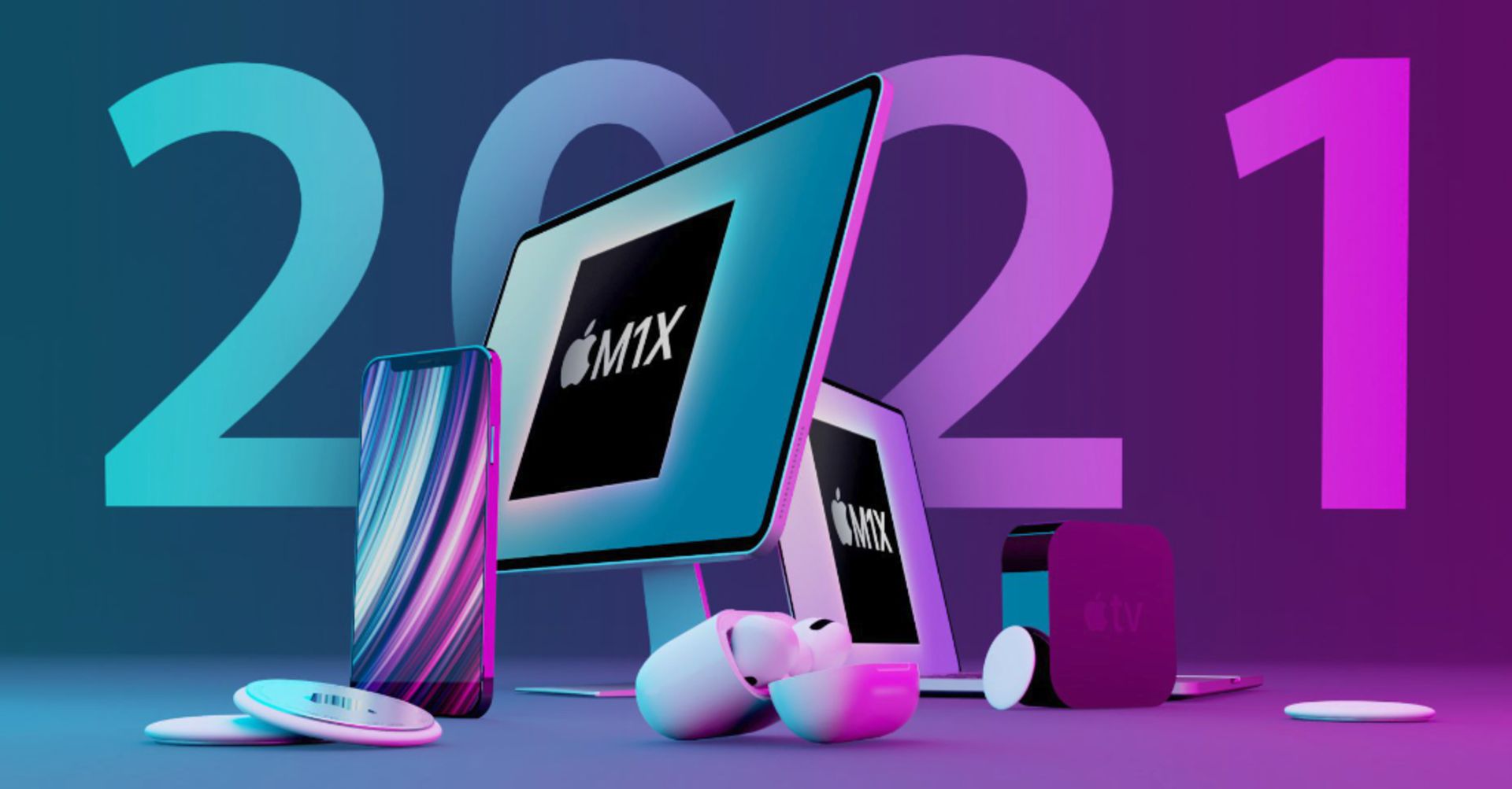 تصویری از لاین آپ محصولات اپل در سال ۲۰۲۱