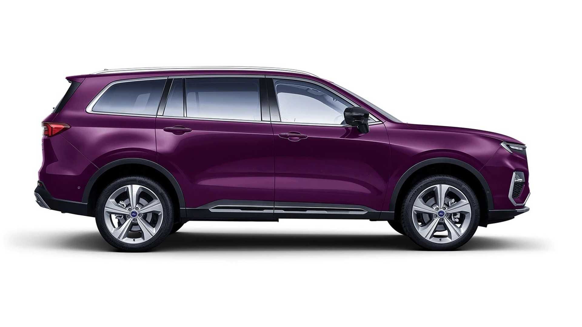 نمای جانبی شاسی بلند فورد اکویتور / Ford Equator SUV رنگ بنفش