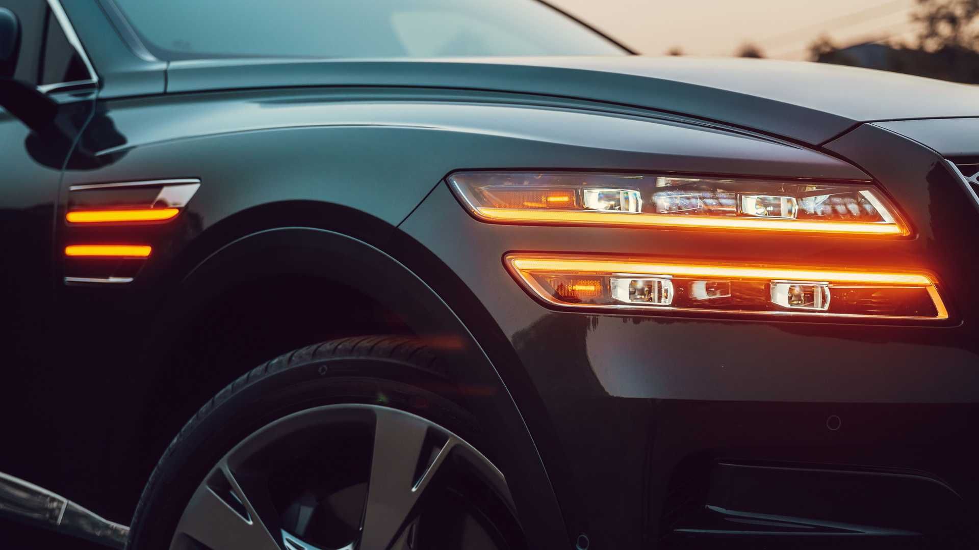 چراغ جلو خودرو شاسی بلند جنسیس جی وی 80 / 2021 Genesis GV80 رنگ مشکی