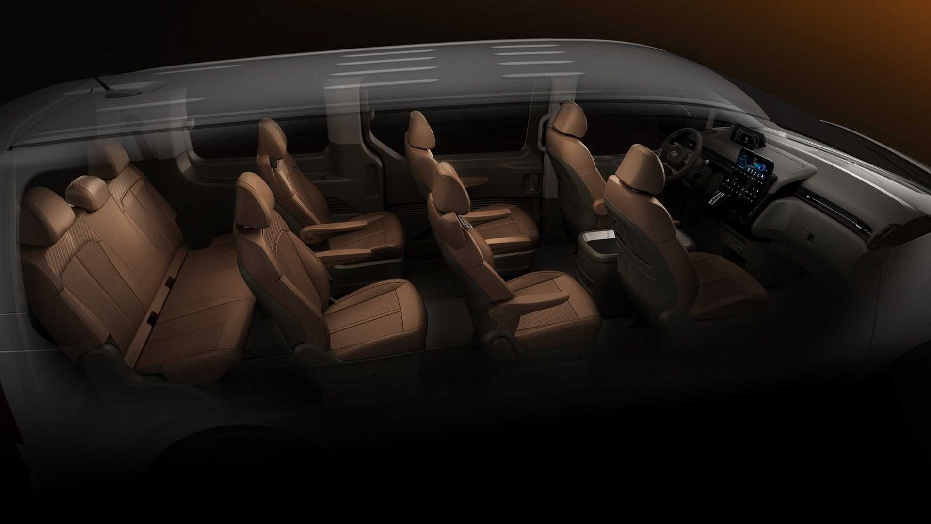 Hyundai Staria Minivan   هیوندای استاریا نمای 7 صندلی