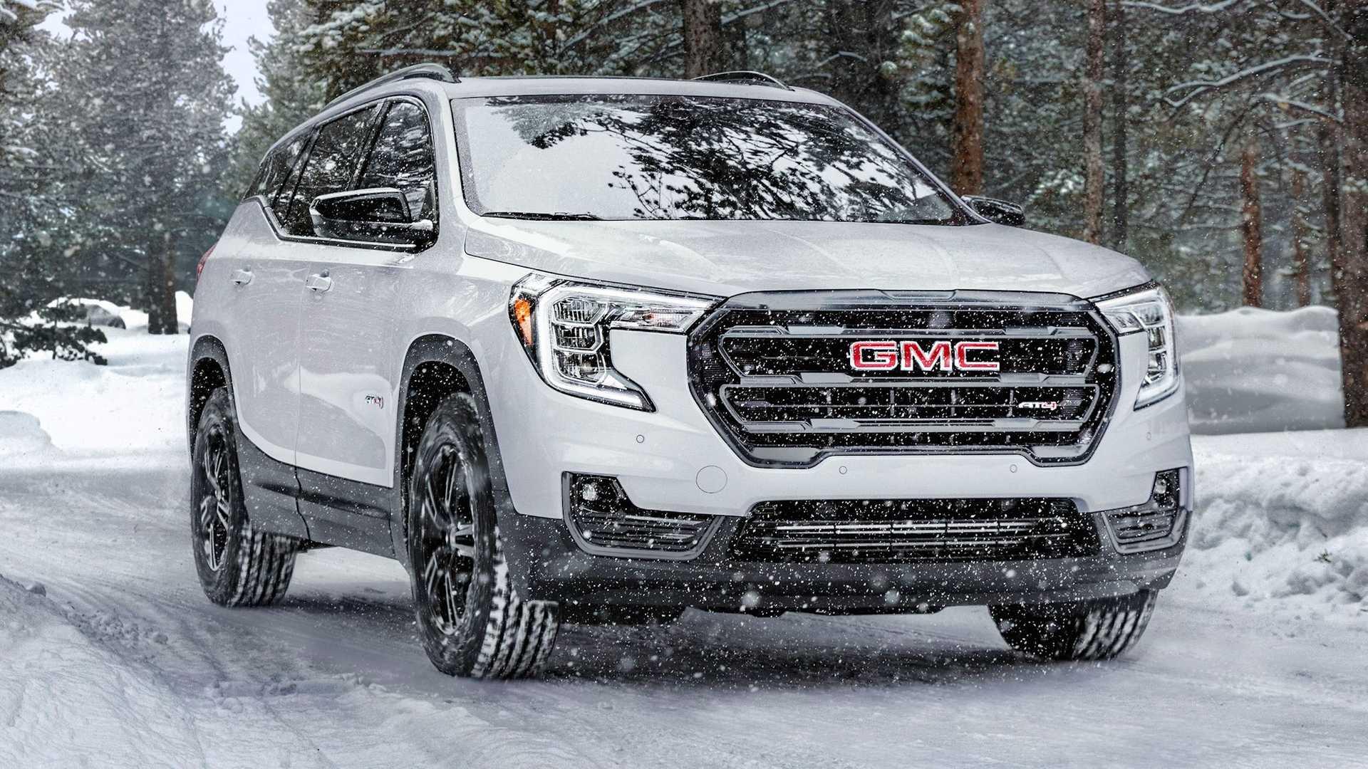 شاسی بلند جی ام سی ترین / 2022 GMC Terrain سفید رنگ در برف