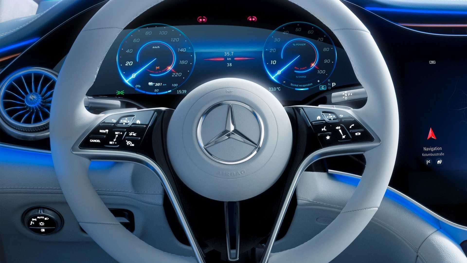 مرجع متخصصين ايران Mercedes-Benz EQS Interior نماي فرمان مرسدس بنز اي كيو اس