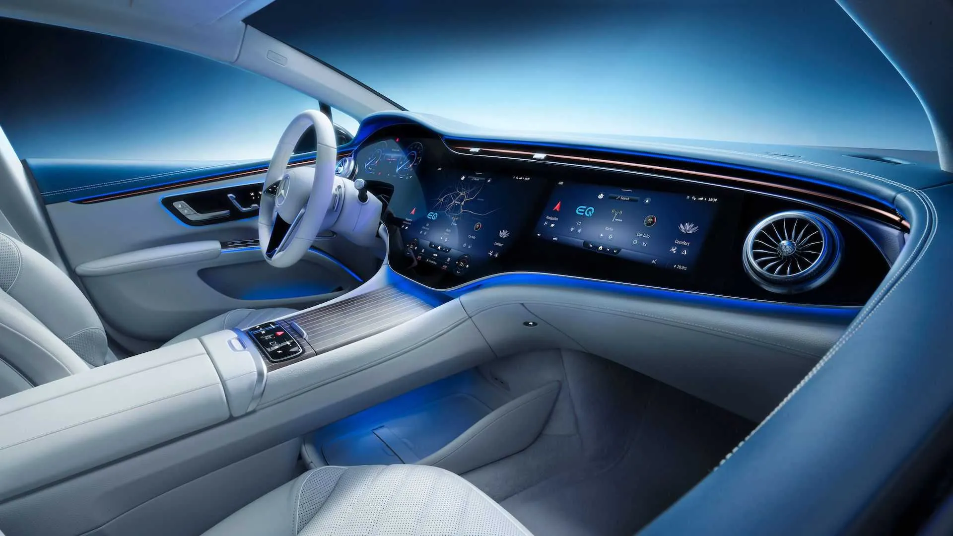Mercedes-Benz EQS Interior نمای داشبورد مرسدس بنز ای کیو اس