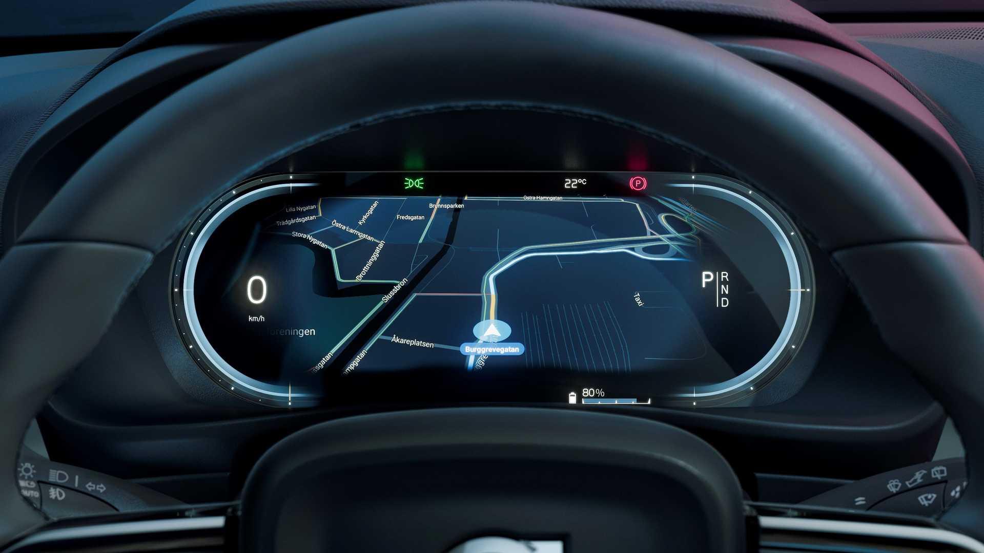 Volvo C40 Recharge ولوو سی40 ریچارج نمای پنل پشت فرمان